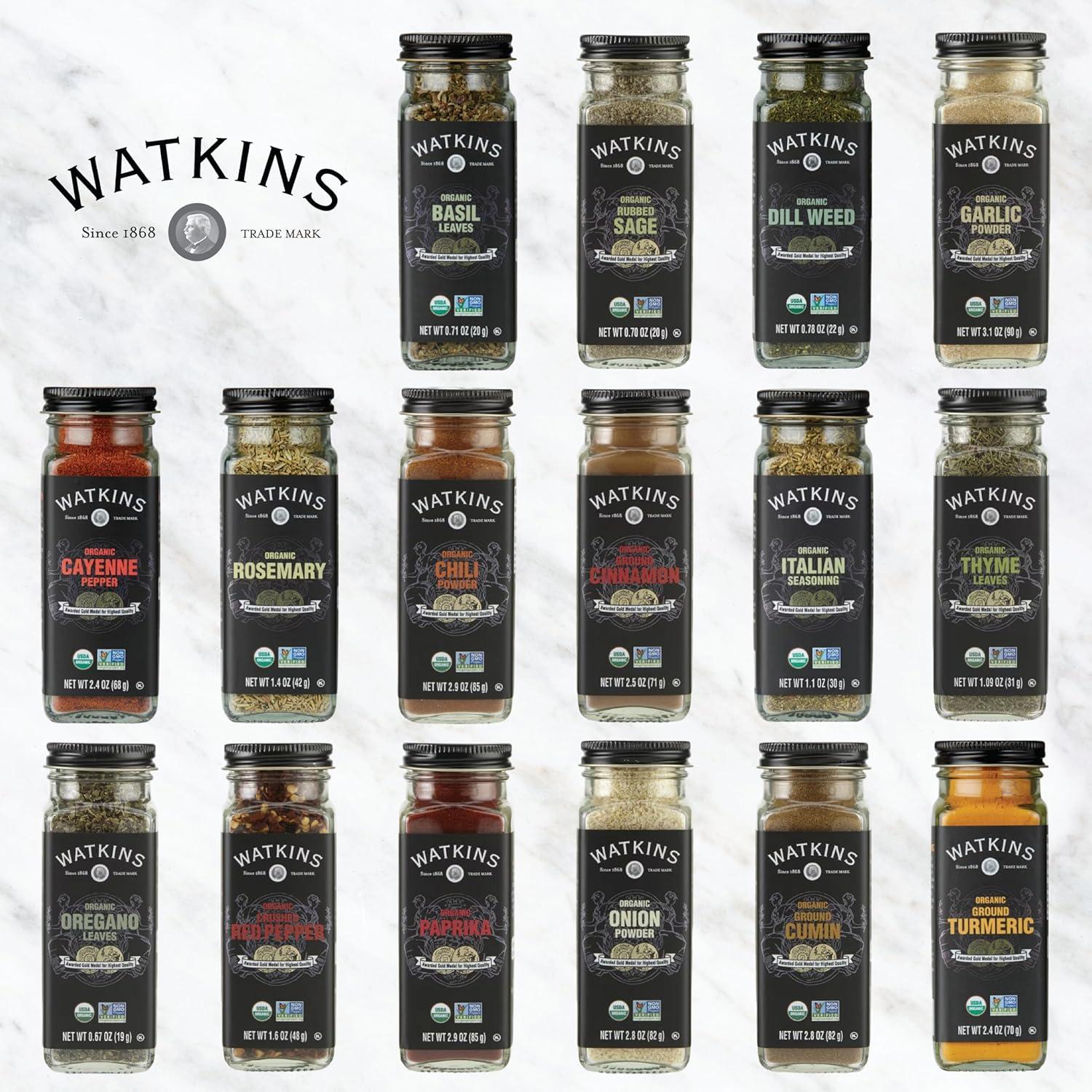 Estante de especias giratorio 2 niveles Watkins con 16 especias