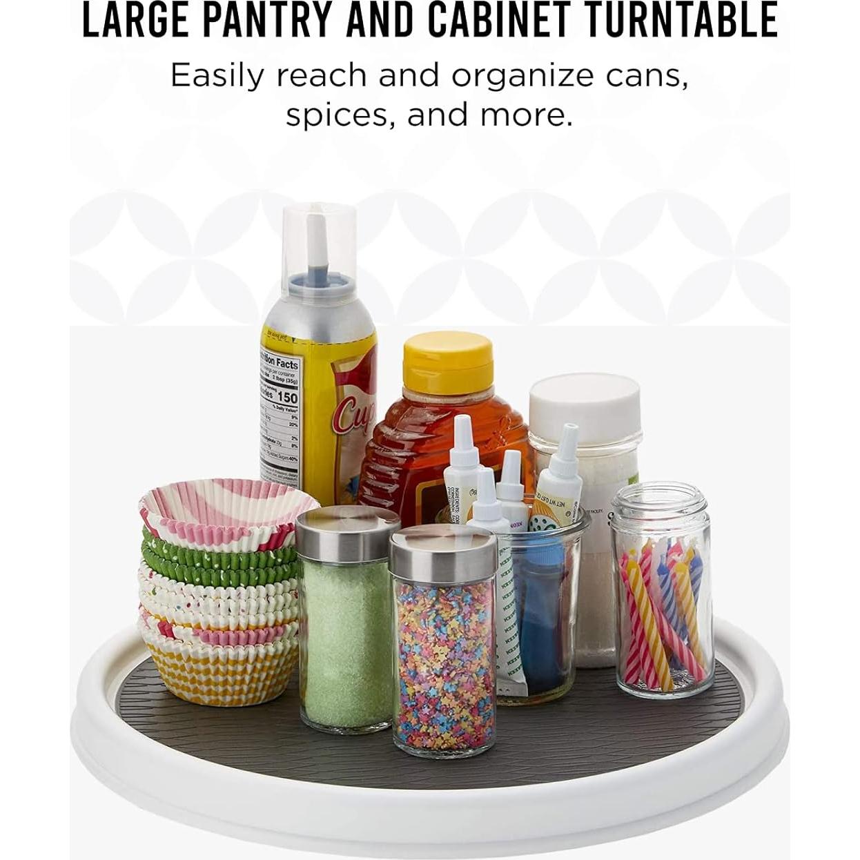 Lazy Susan Giratorio Antideslizante Copco 30,48 cm Blanco/Gris