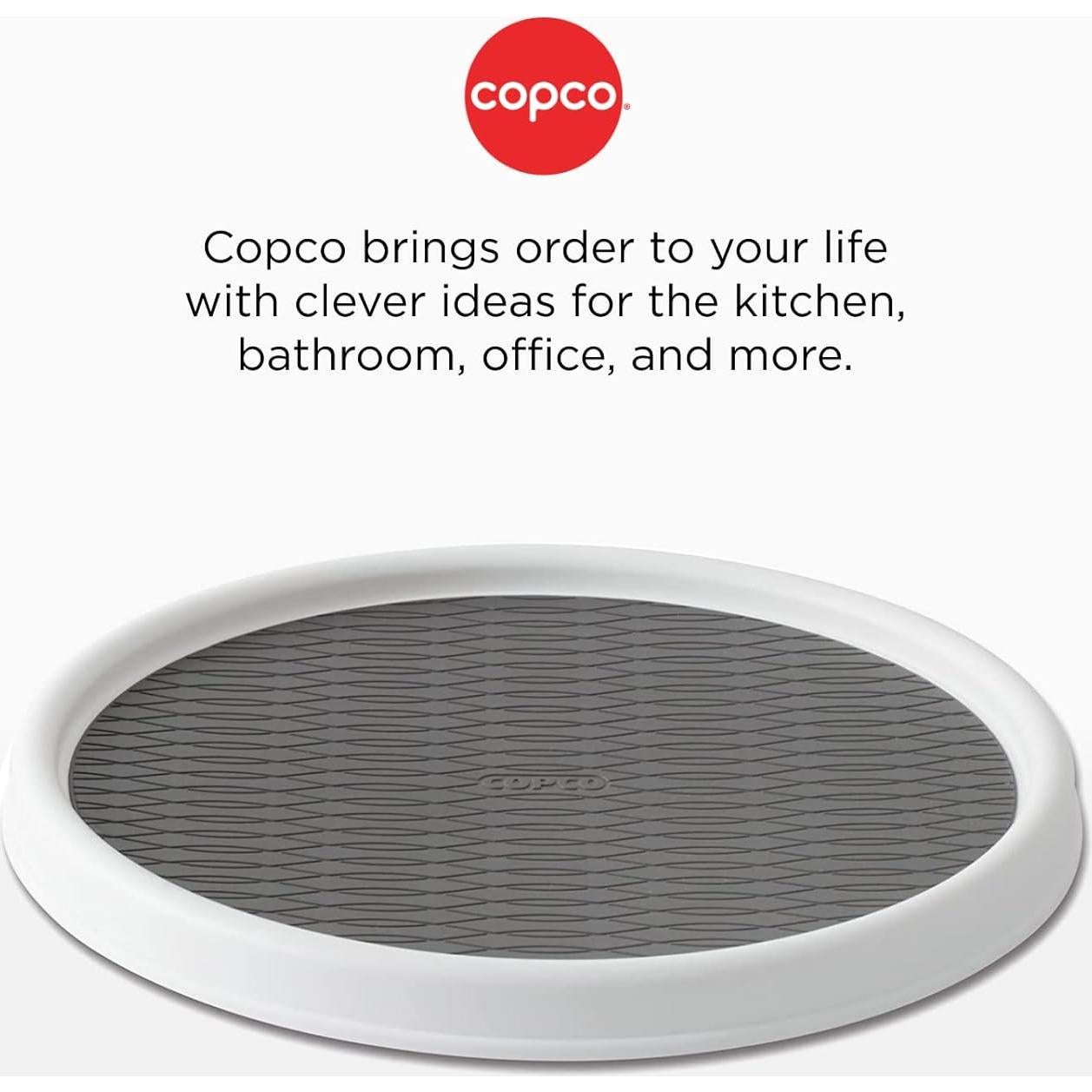 Lazy Susan Giratorio Antideslizante Copco 30,48 cm Blanco/Gris