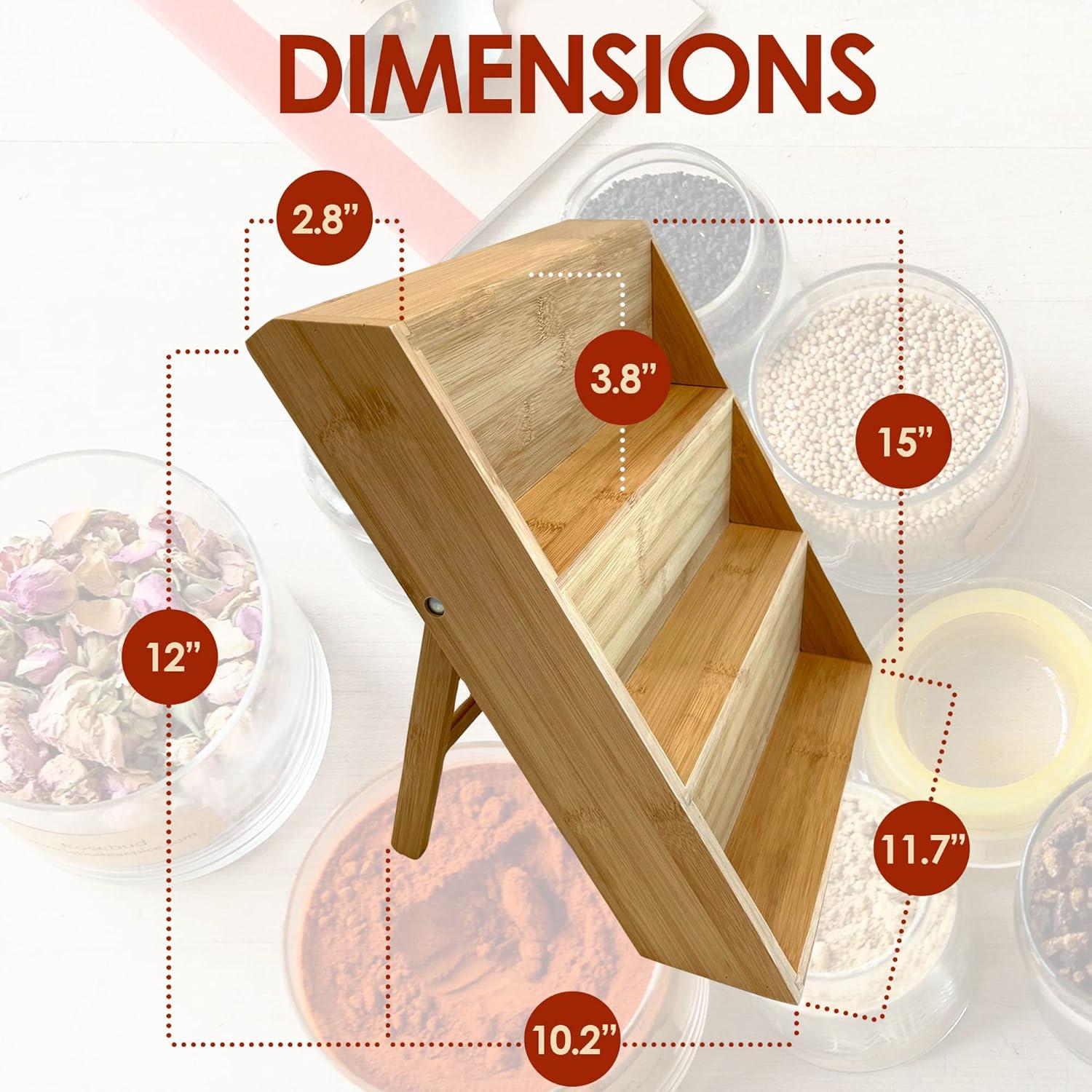 Estante organizador de especias de bambú 3 niveles Pacific Moon Tree