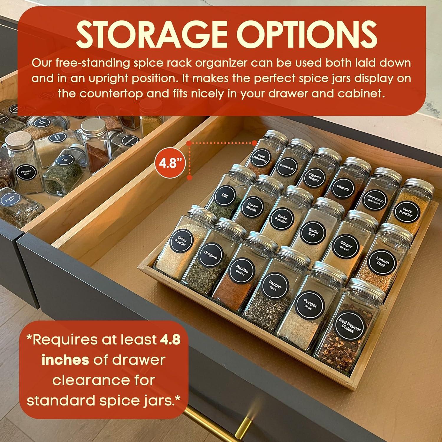 Estante organizador de especias de bambú 3 niveles Pacific Moon Tree