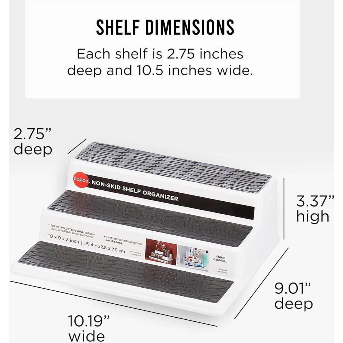 Organizador de Gabinete de Cocina Copco 3 Niveles Antideslizante