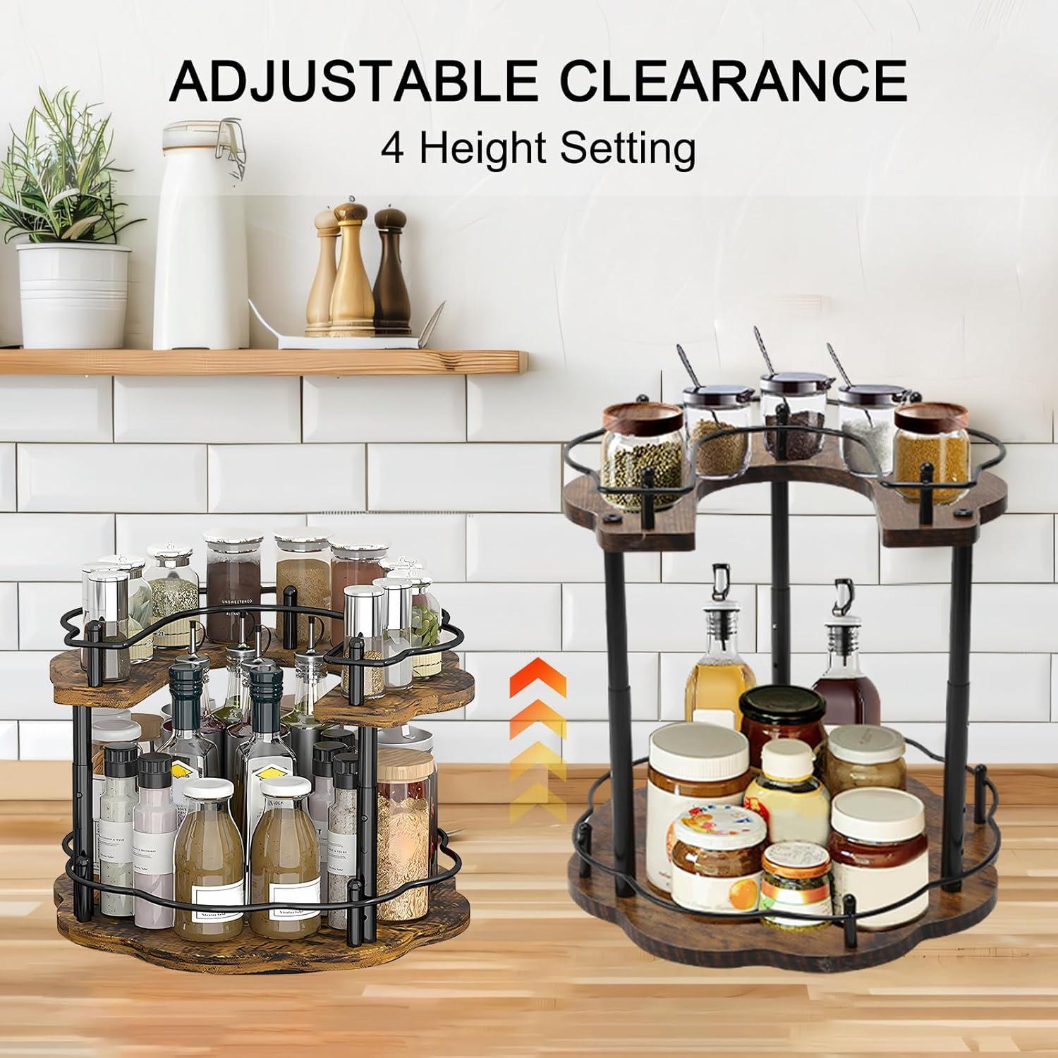 Organizador de especias Yolispa Lazy Susan 2 niveles 20-26 cm