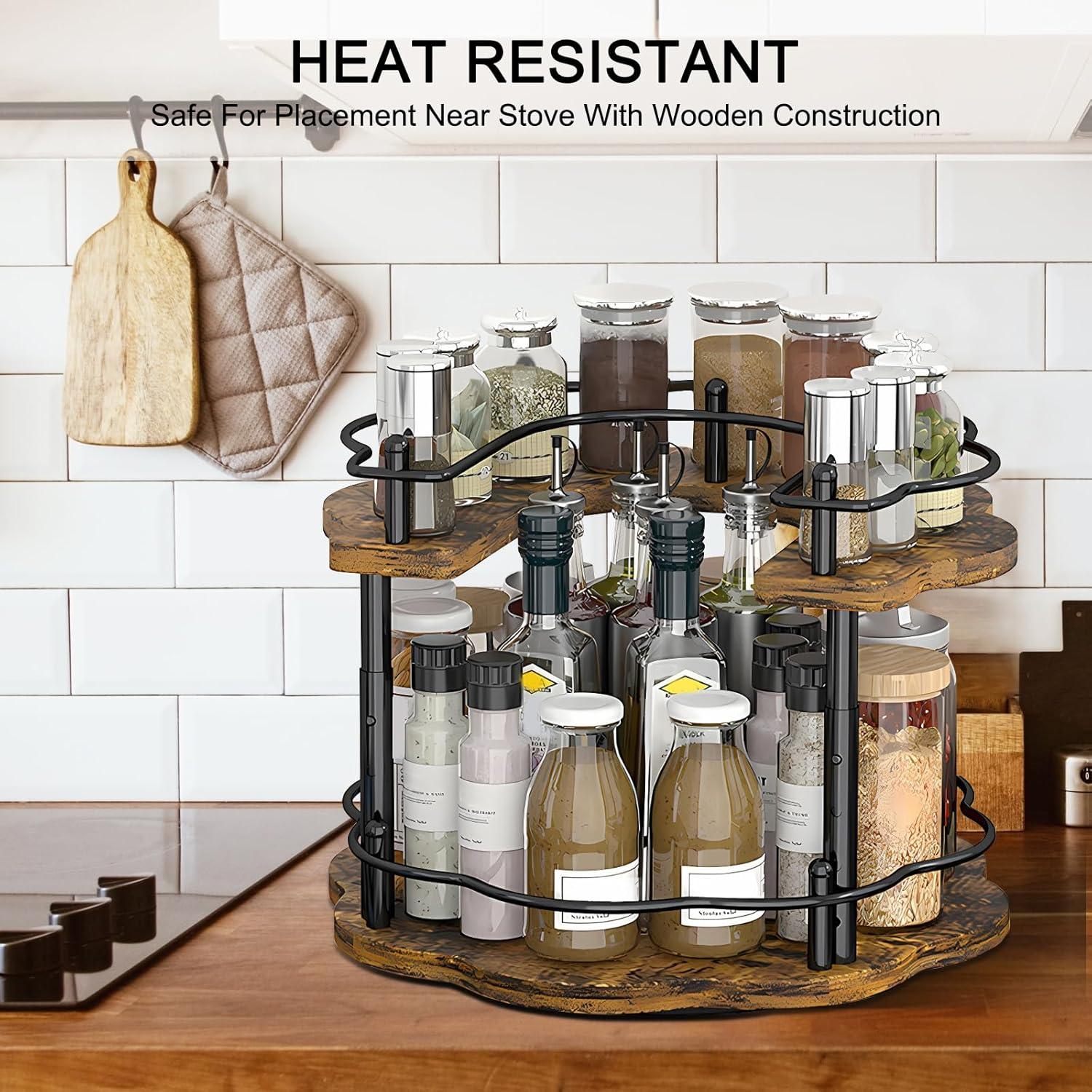 Organizador de especias Yolispa Lazy Susan 2 niveles 20-26 cm