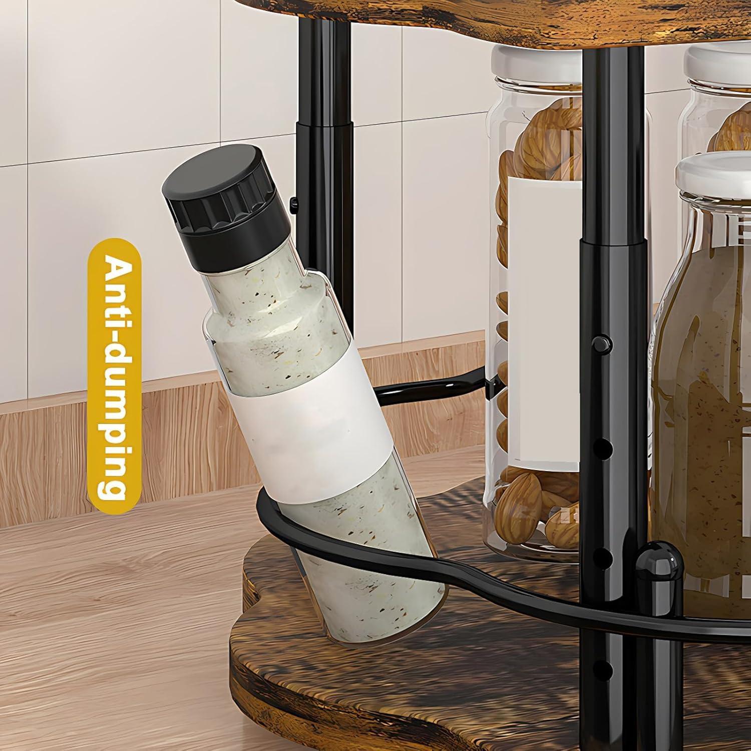 Organizador de especias Yolispa Lazy Susan 2 niveles 20-26 cm