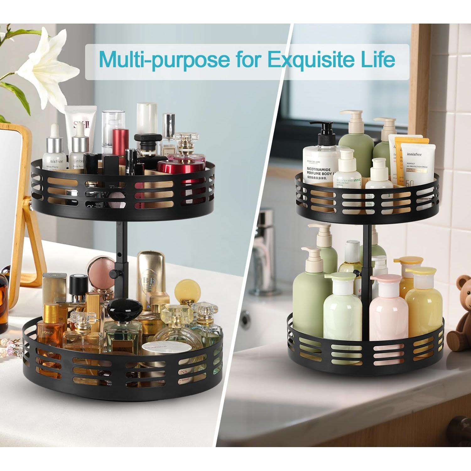 Organizador Lazy Susan Dhmkfly 2 Niveles Ajustables 27,94 cm