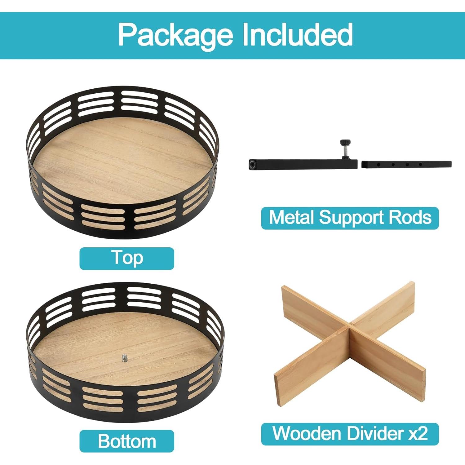 Organizador Lazy Susan Dhmkfly 2 Niveles Ajustables 27,94 cm