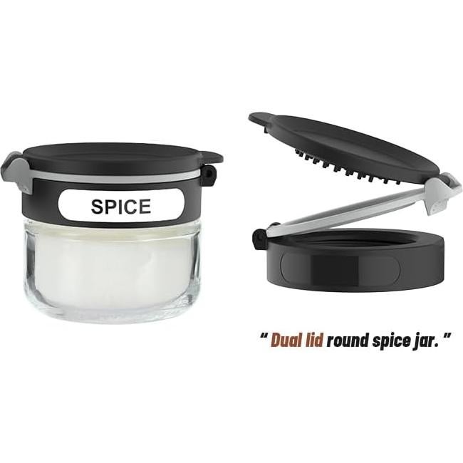 Estante de Especias Giratorio Aurakoa 2 Niveles 12 Frascos