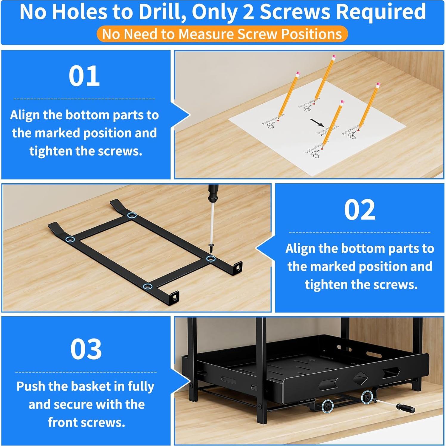 Organizador de Especias BOIVSHI 2 Niveles Metal Negro 2,1 kg