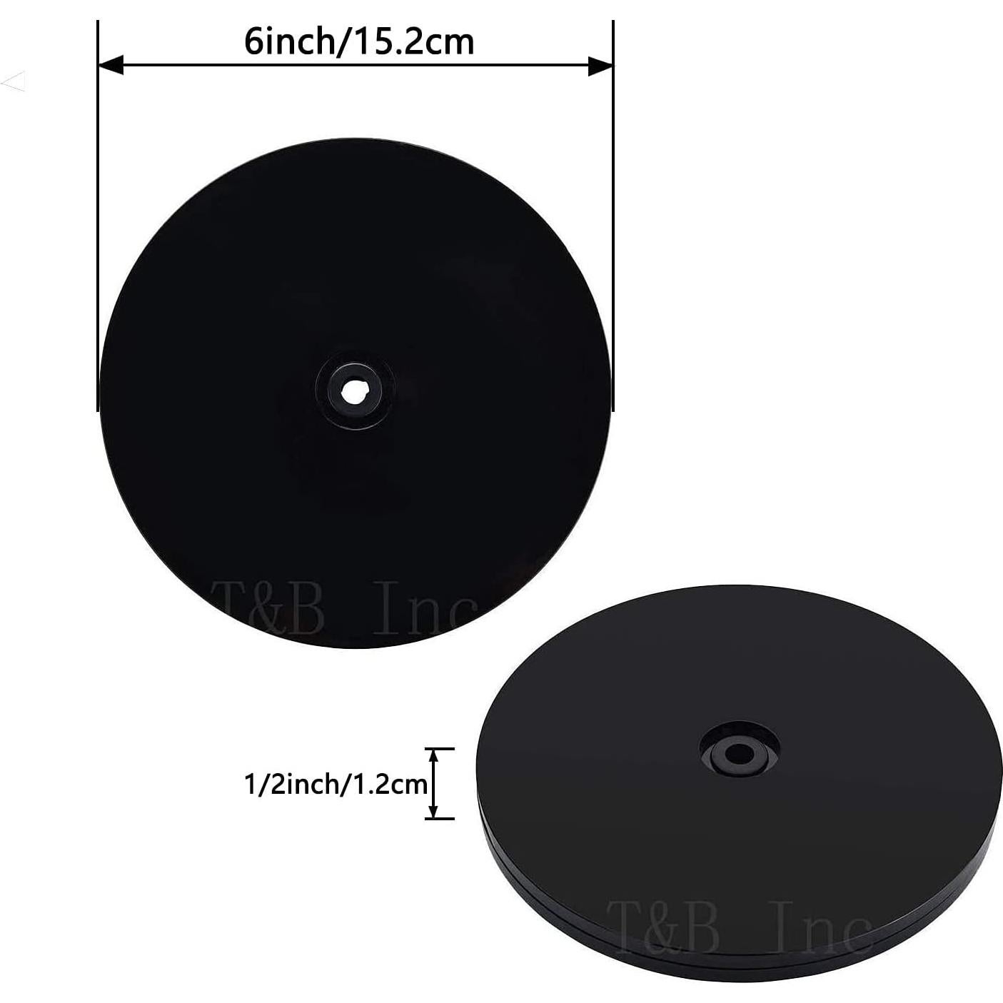 TamBee Organizador Lazy Susan Acrílico 15,24 cm Negro