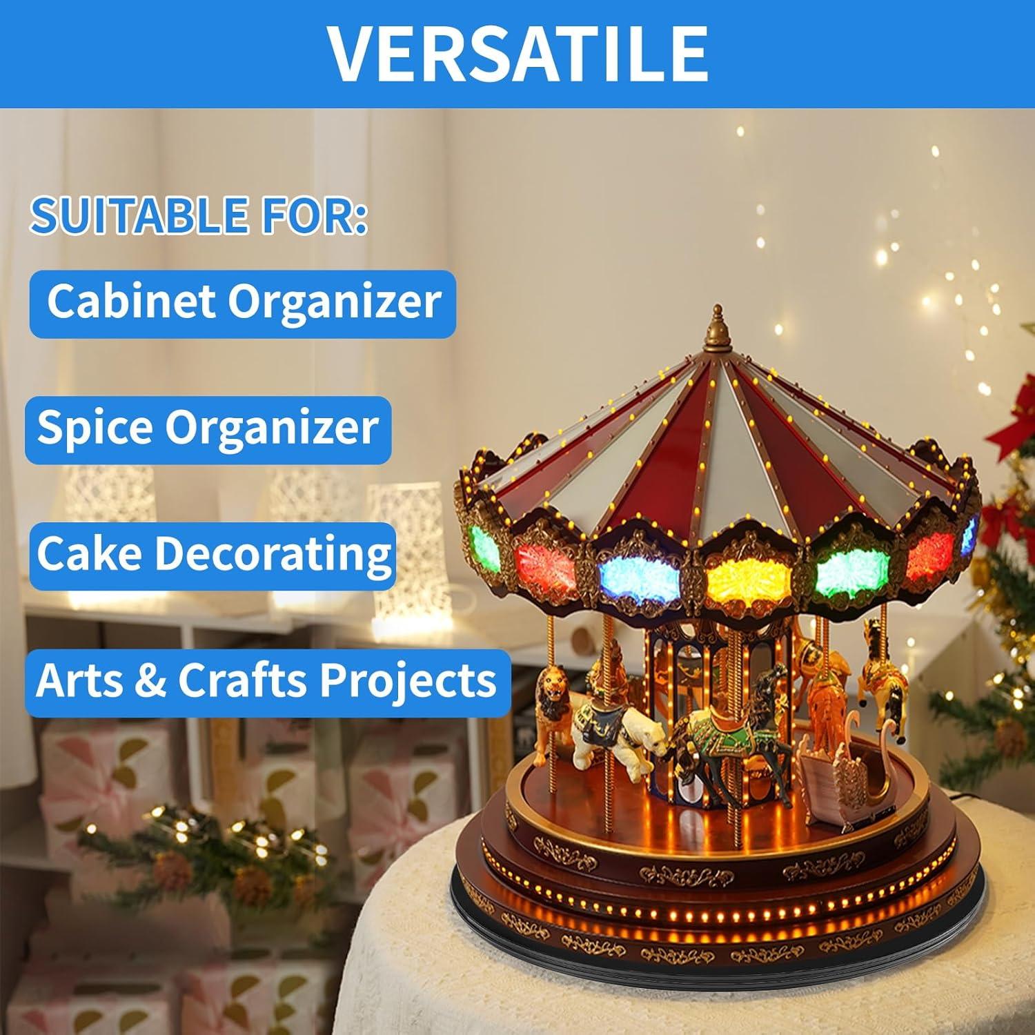 TamBee Organizador Lazy Susan Acrílico 15,24 cm Negro