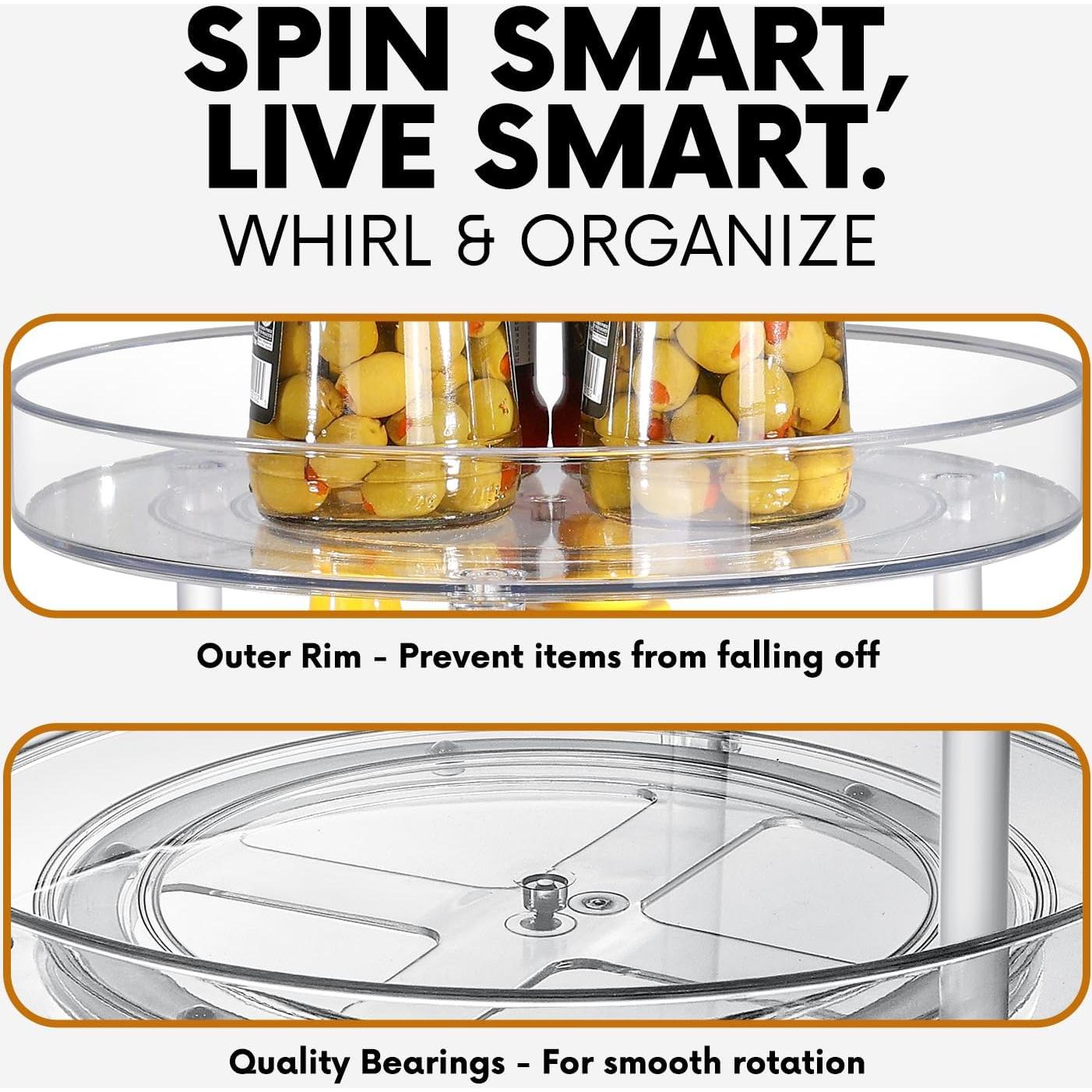 Organizador Giratorio ShelfShaper 2 Niveles 23.5 cm Claro