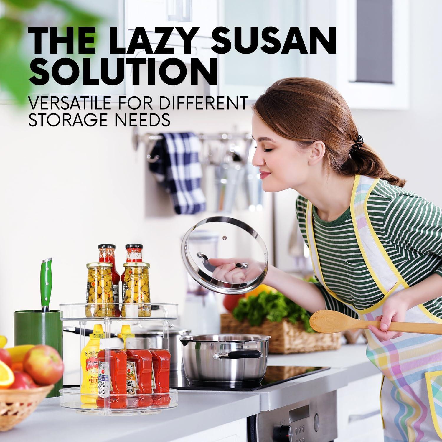 Organizador Giratorio ShelfShaper 2 Niveles 23.5 cm Claro