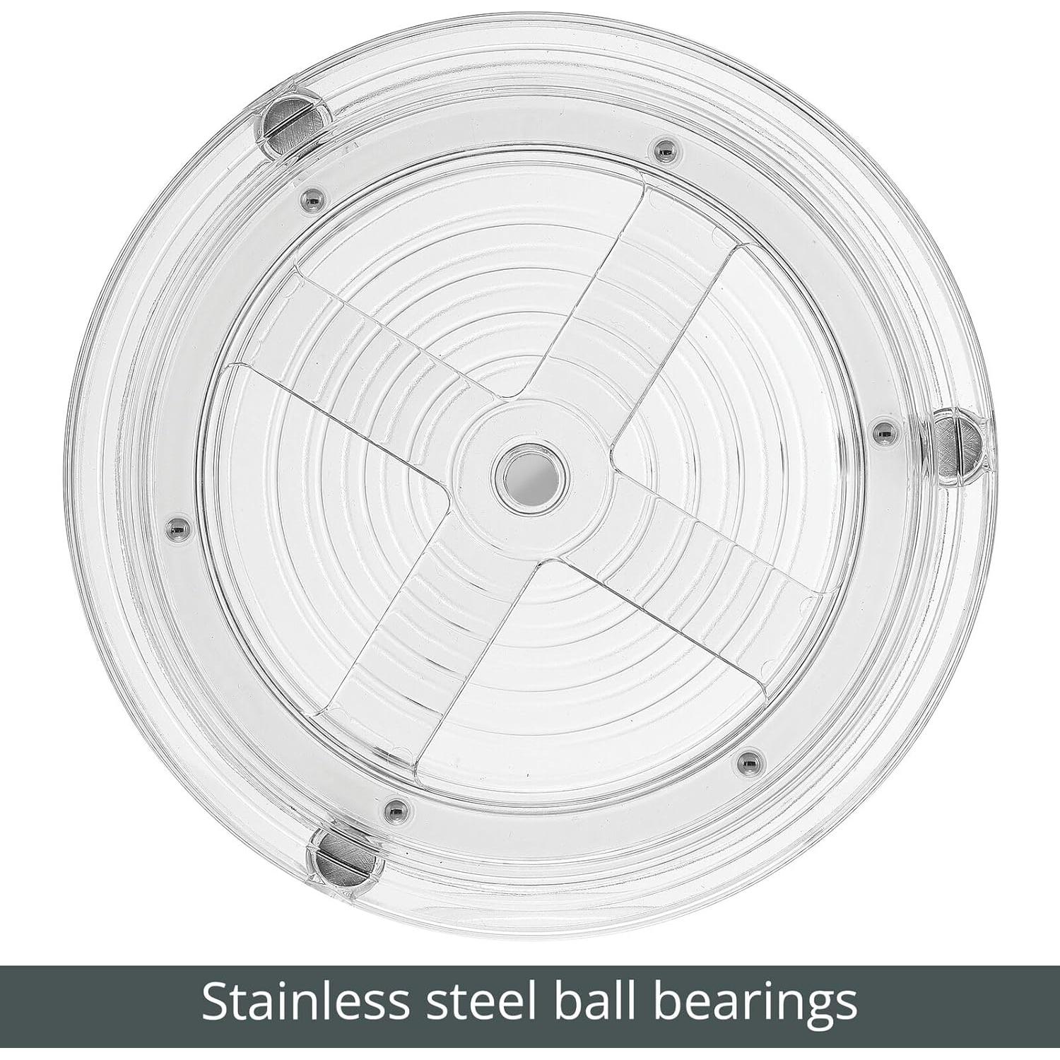 mDesign Organizador Giratorio 2 Niveles Transparente 23,37 cm