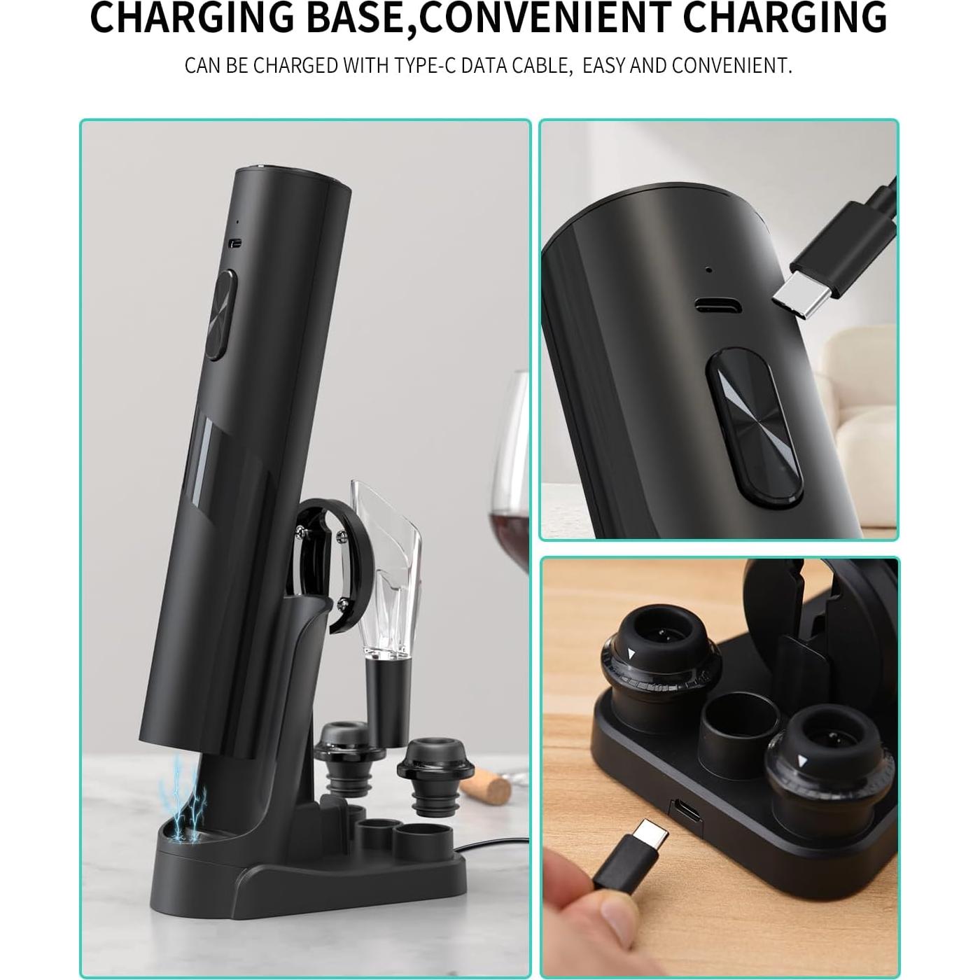 CIRCLE JOY Abrebotellas Eléctrico 7-en-1 con Cargador