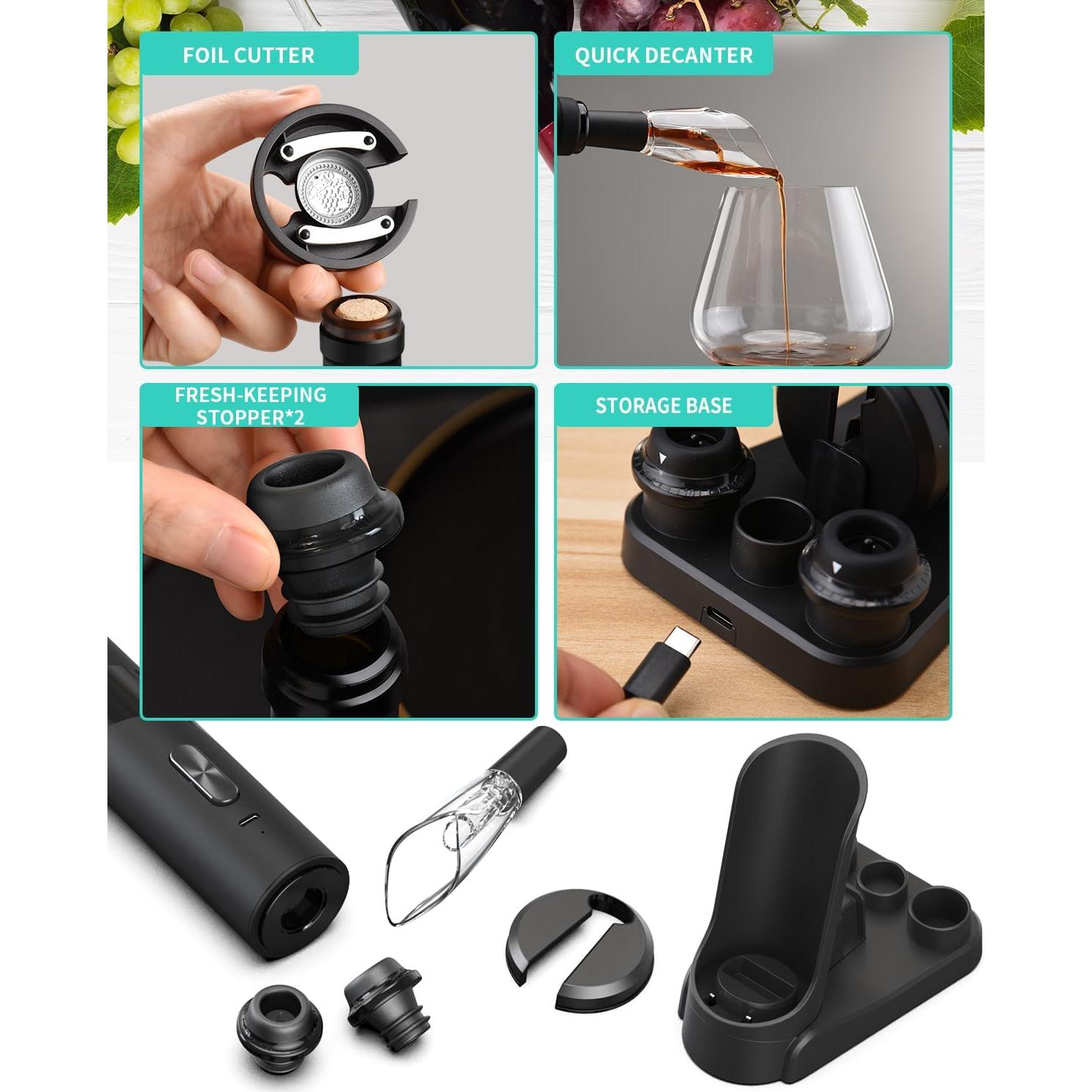 CIRCLE JOY Abrebotellas Eléctrico 7-en-1 con Cargador