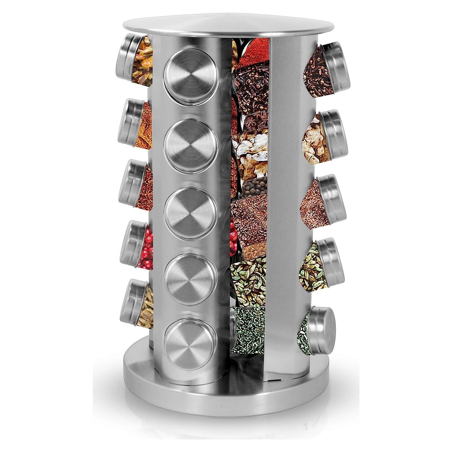 Organizador de Especias Simpli-Magic 20 Frascos Acero Inoxidable