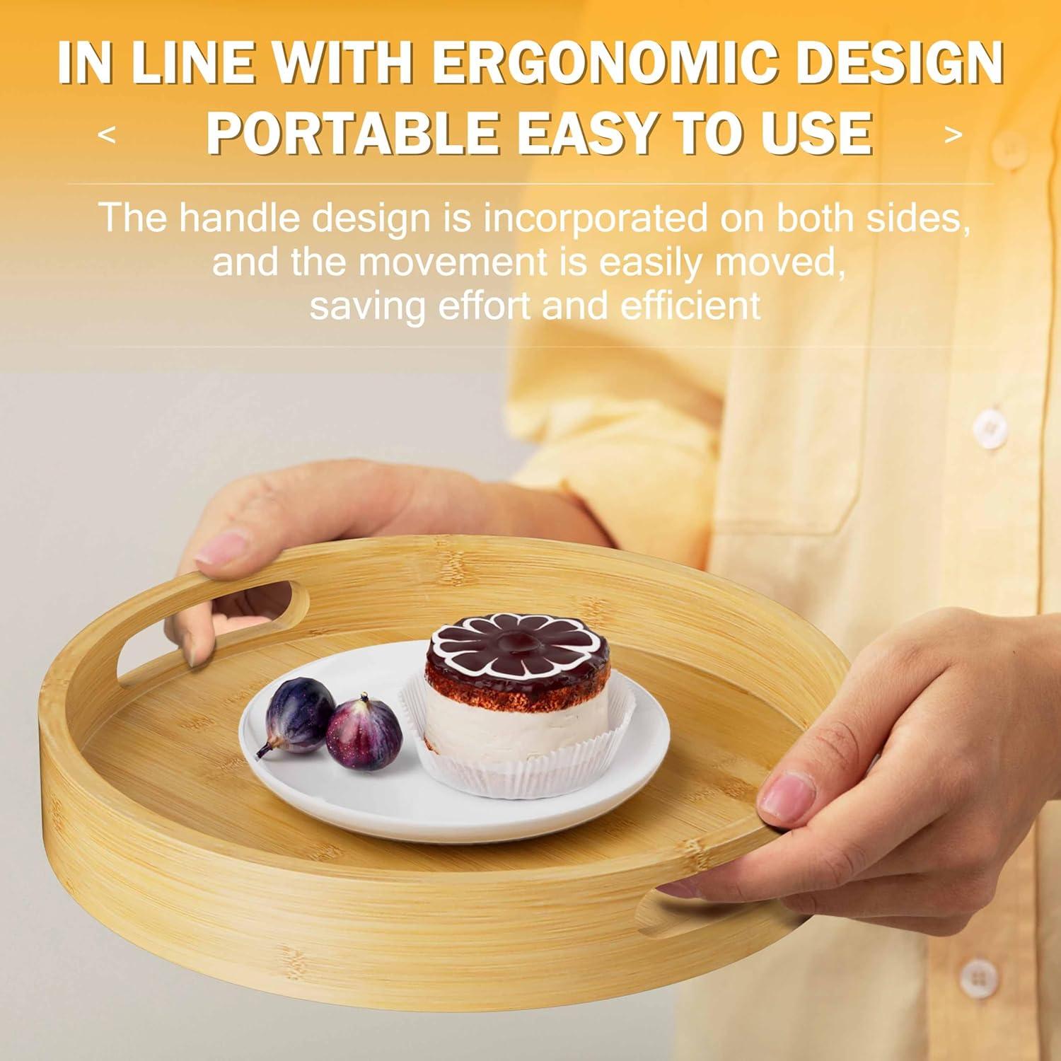 Organizador Lazy Susan Homerays 30,48 cm Bambú Antideslizante