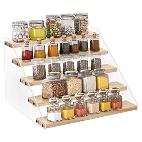 Estante organizador de especias VAEHOLD 5 niveles madera