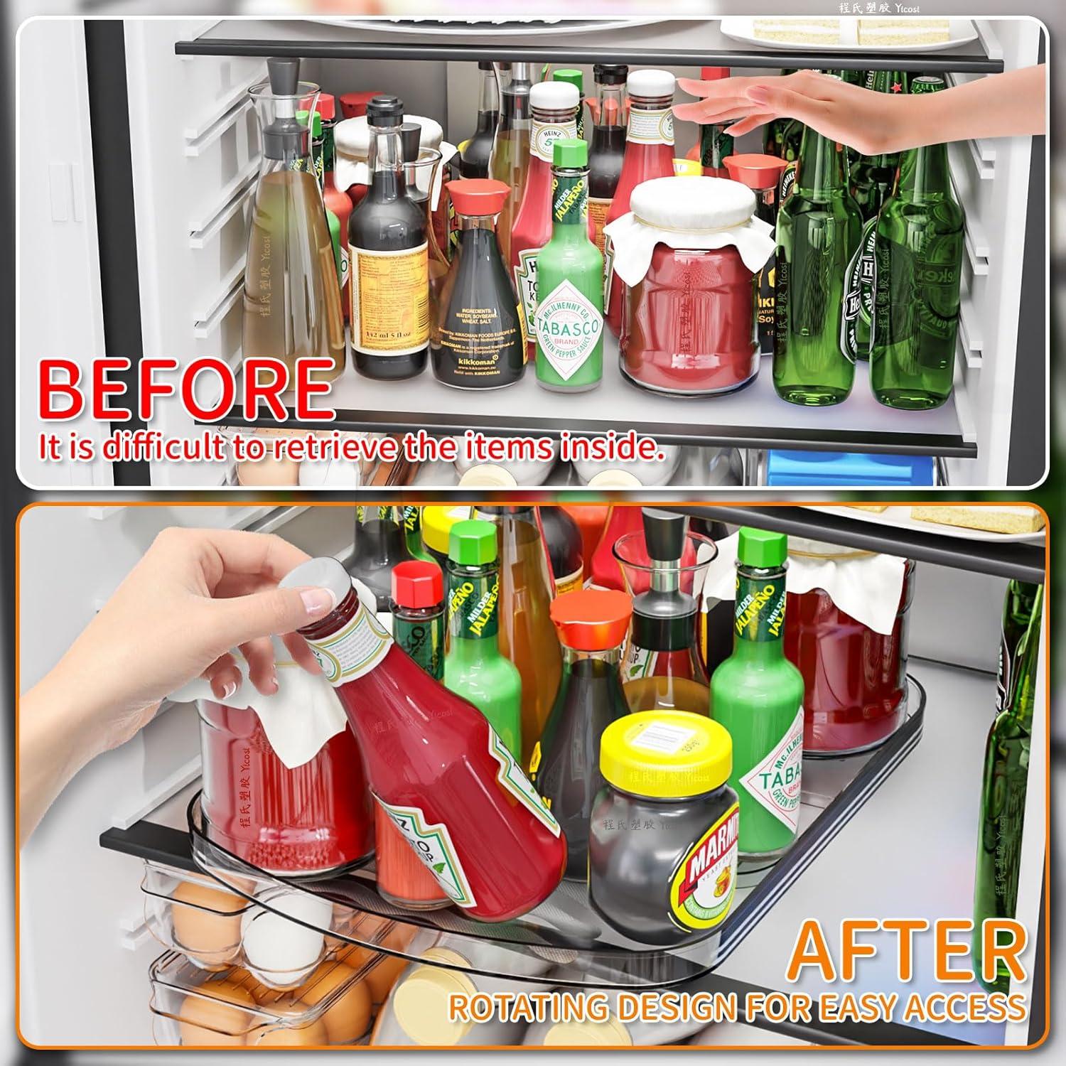 Organizador de Refrigerador Yieach 40x30 cm Rotativo 360°