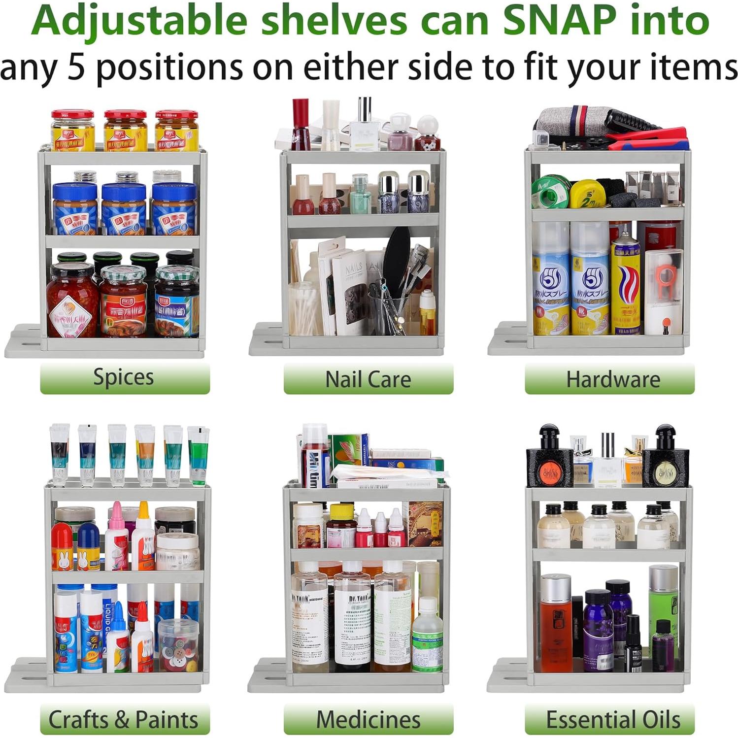 Organizador de Especias Giratorio Dutiplus 3 Niveles Gris