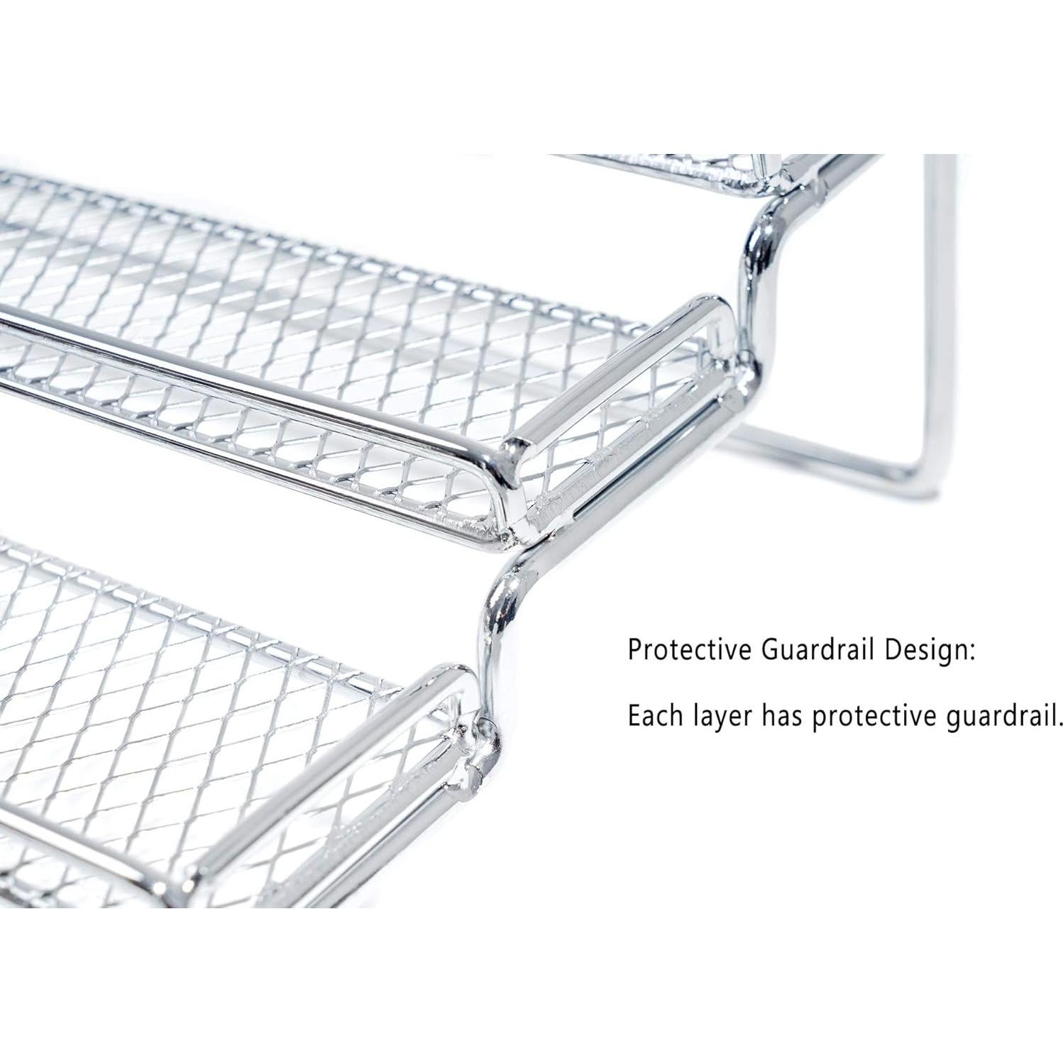 Organizador de Especias 4 Niveles MEIQIHOME Metal Cromo