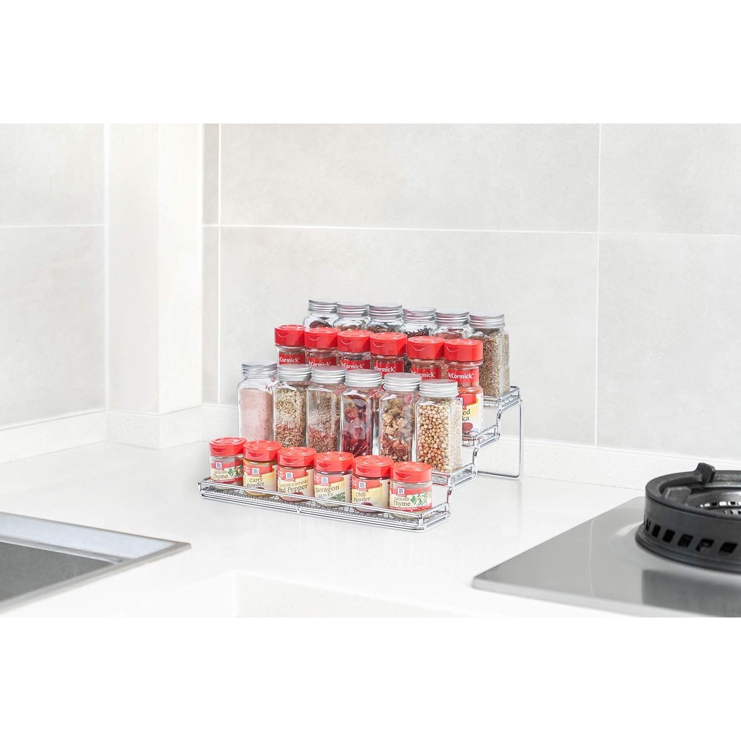 Organizador de Especias 4 Niveles MEIQIHOME Metal Cromo