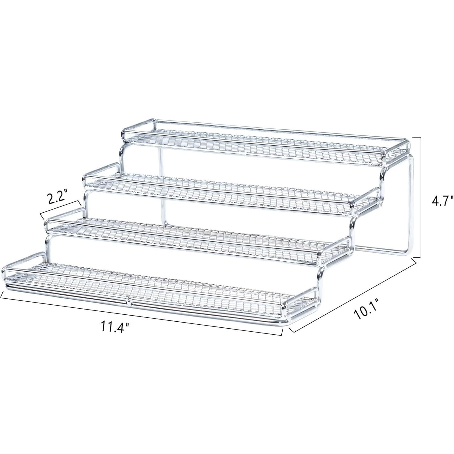 Organizador de Especias 4 Niveles MEIQIHOME Metal Cromo