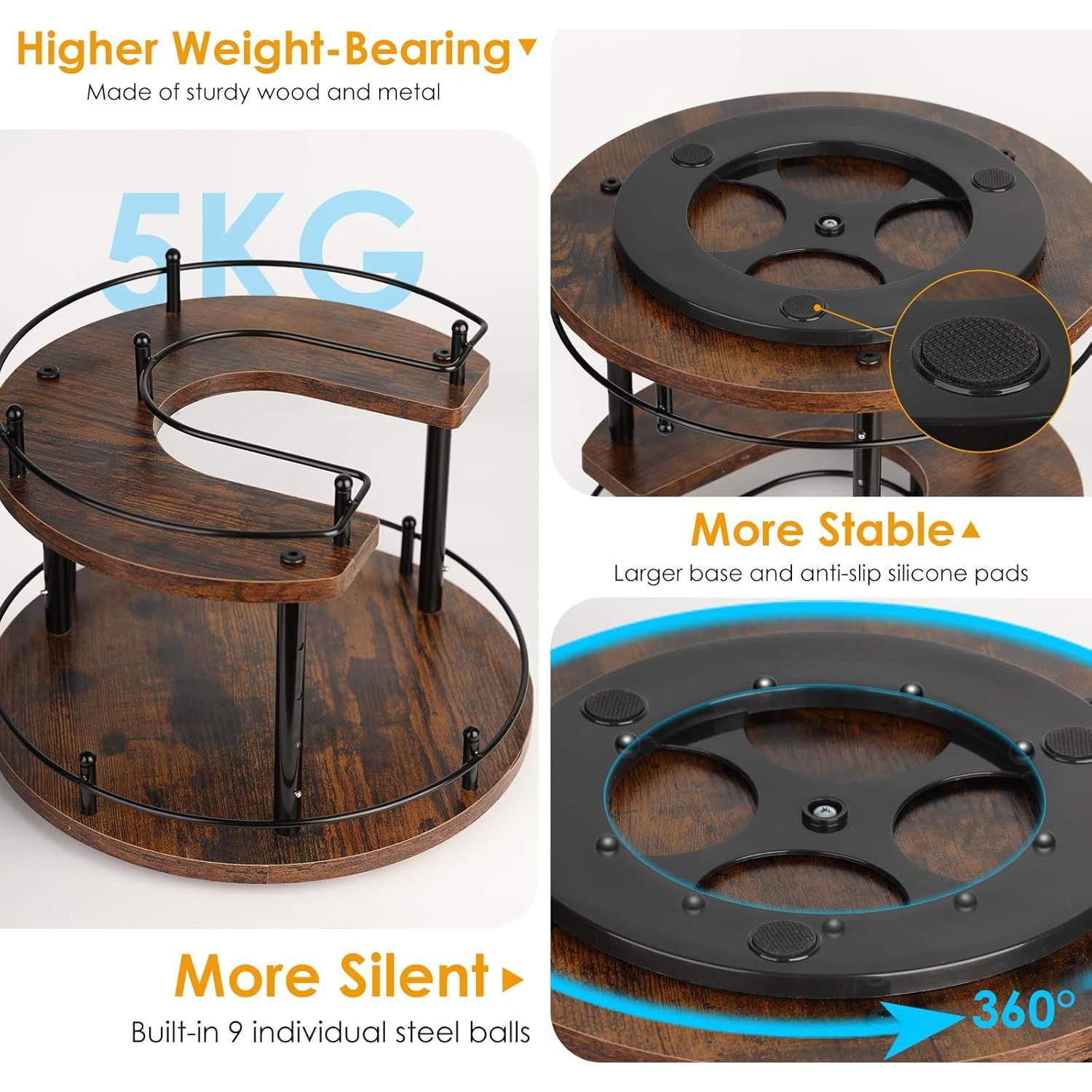 Organizador de Especias Giratorio Vigdit 2 Niveles 30,48 cm