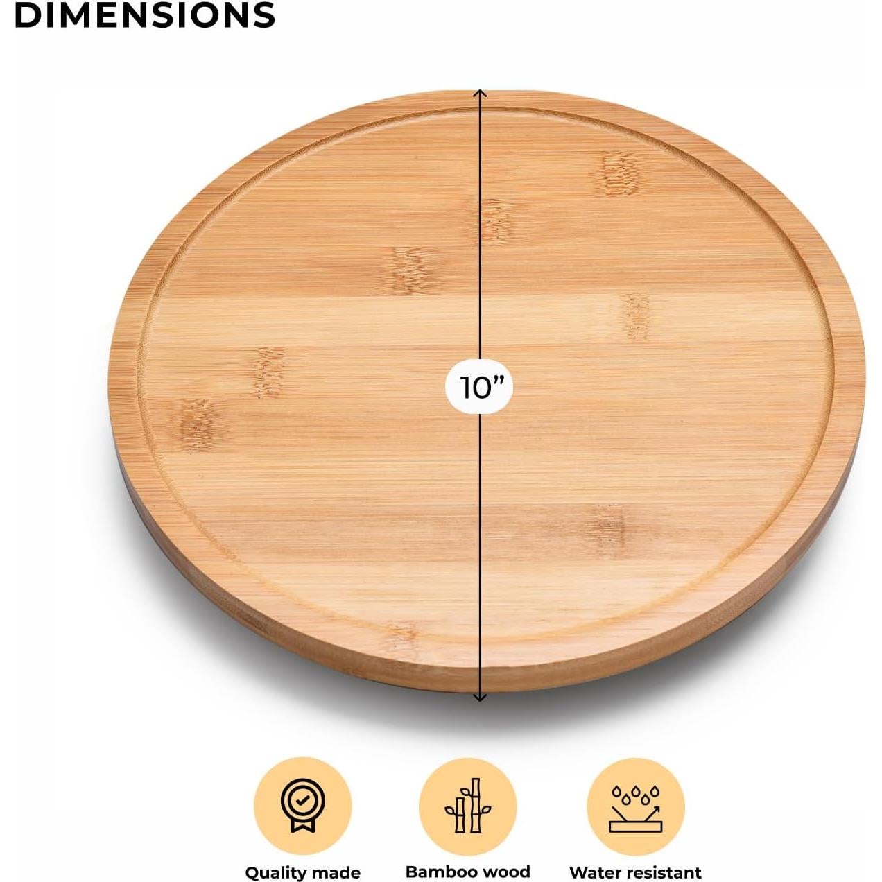 Organizador Giratorio de Bambú Prosumer's Choice 25,4 cm