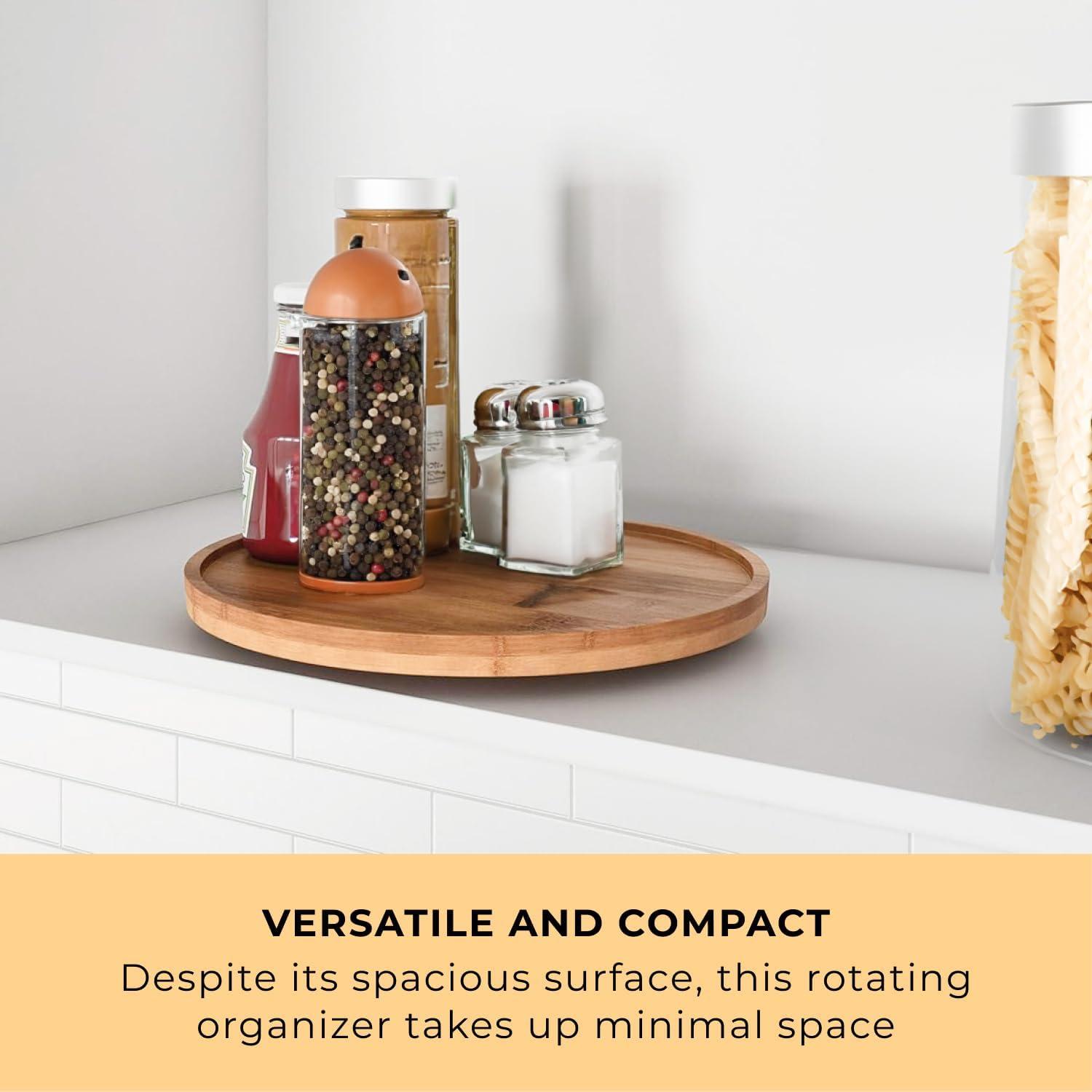 Organizador Giratorio de Bambú Prosumer's Choice 25,4 cm