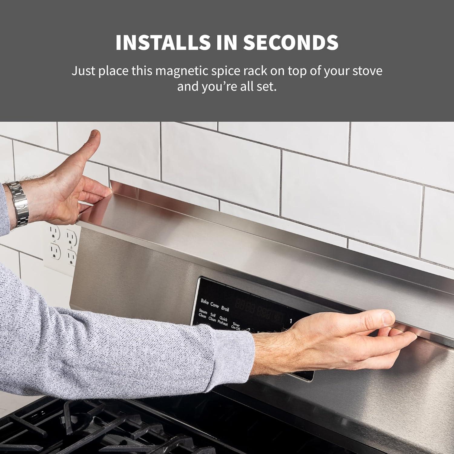 Estante Magnético de Acero Inoxidable StoveShelf 76 cm