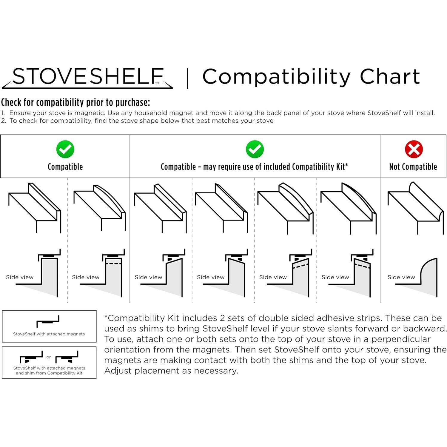Estante Magnético de Acero Inoxidable StoveShelf 76 cm