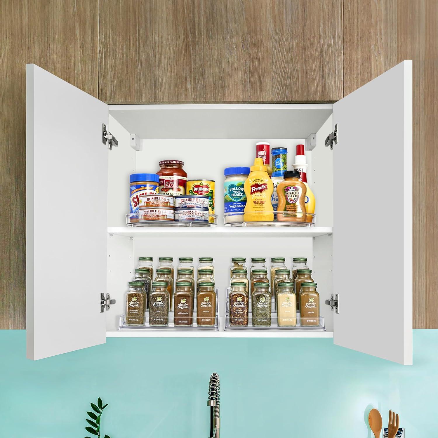 Conjunto organizador de especias Sorbus 3 niveles y Lazy Susan