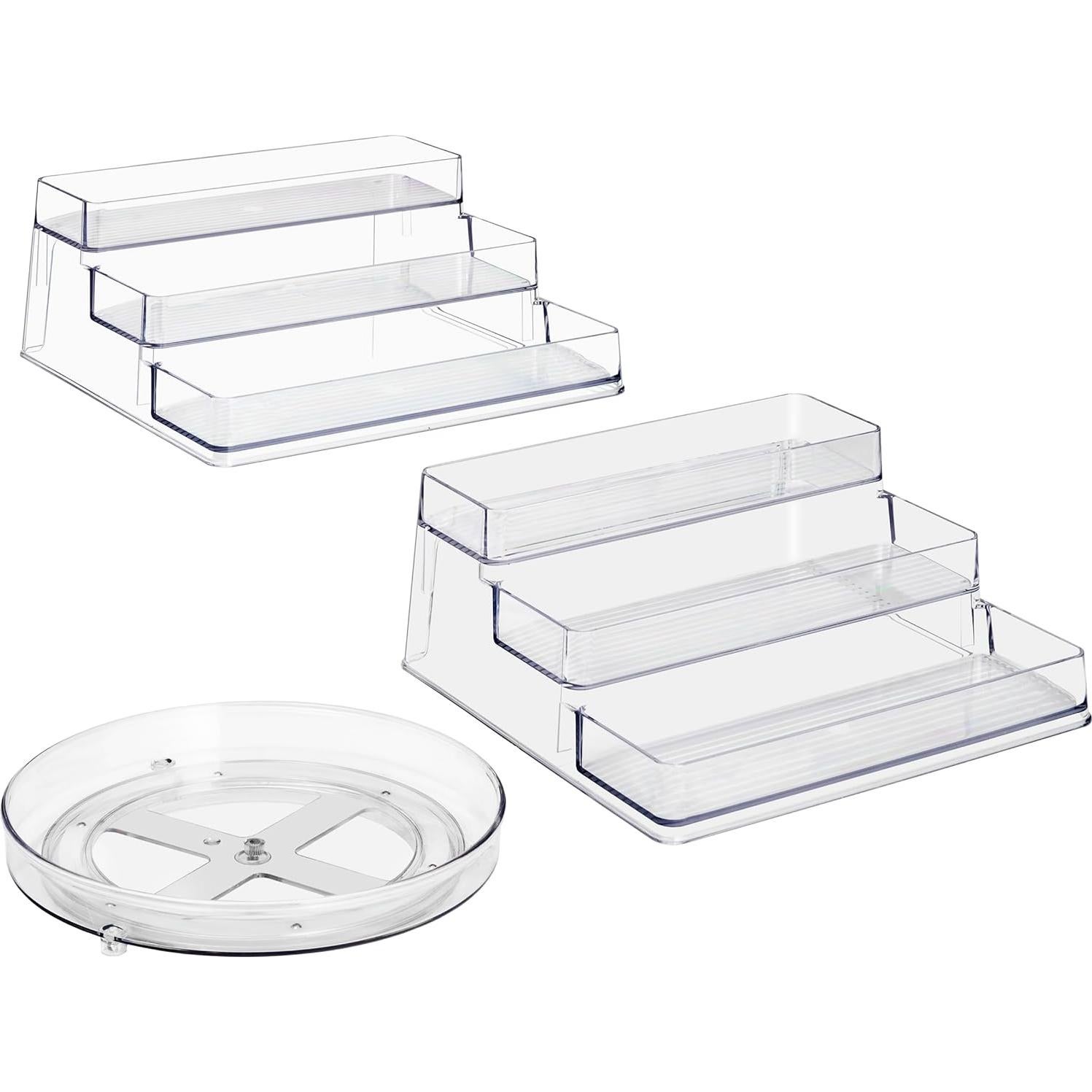 Conjunto organizador de especias Sorbus 3 niveles y Lazy Susan