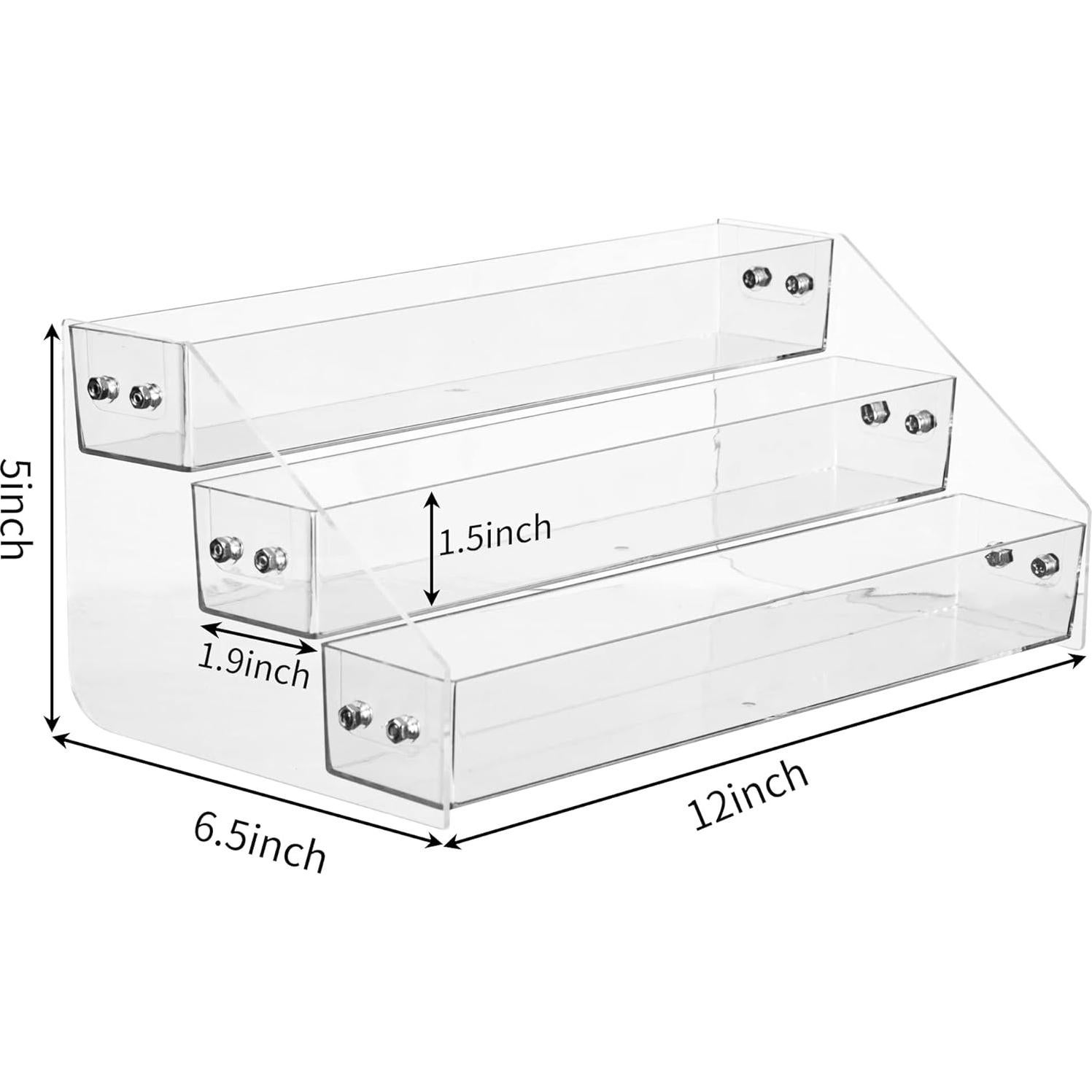 Estante de Especias Acrílico Kihor 3 Niveles 30,48 cm