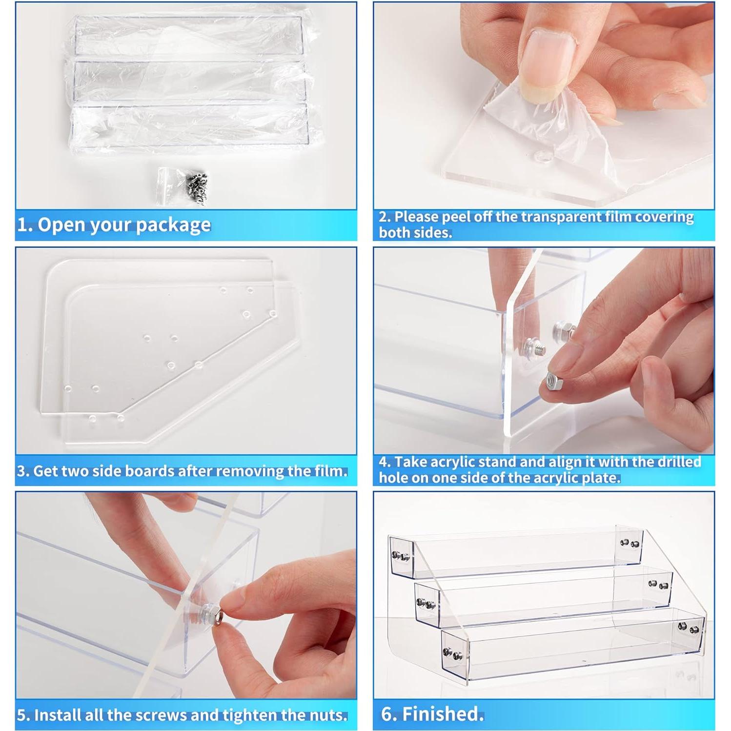 Estante de Especias Acrílico Kihor 3 Niveles 30,48 cm