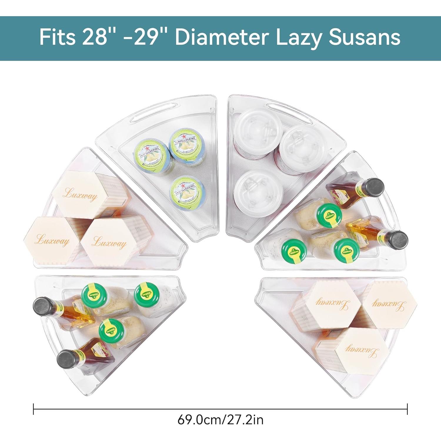 Conjunto de Organizadores Oubonun Lazy Susan 6 Piezas 29.5x25.9 cm