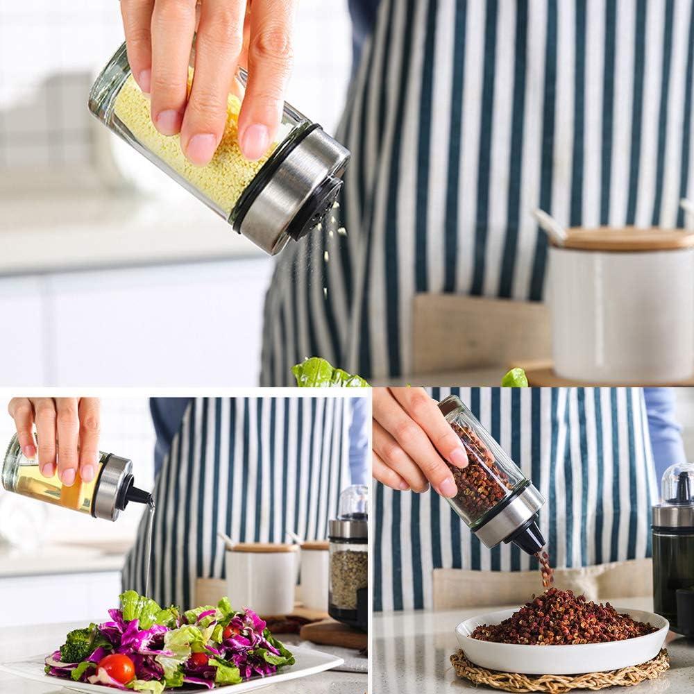 Juego de dispensadores de aceite y vinagre Mlici 6 botellas vidrio