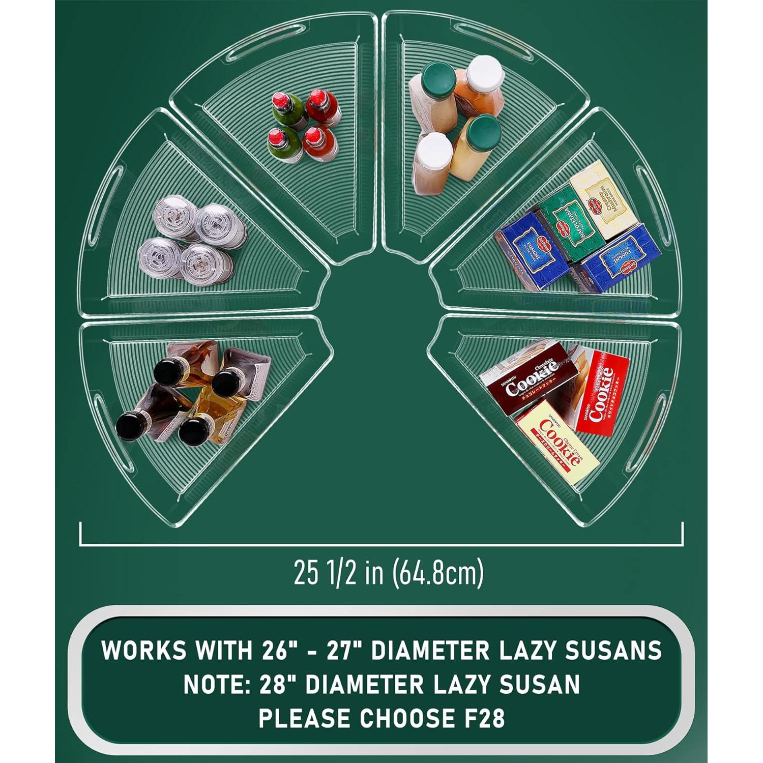 Bins Organizador Gabinete Lazy Susan 26 cm Plástico 6 Pzas