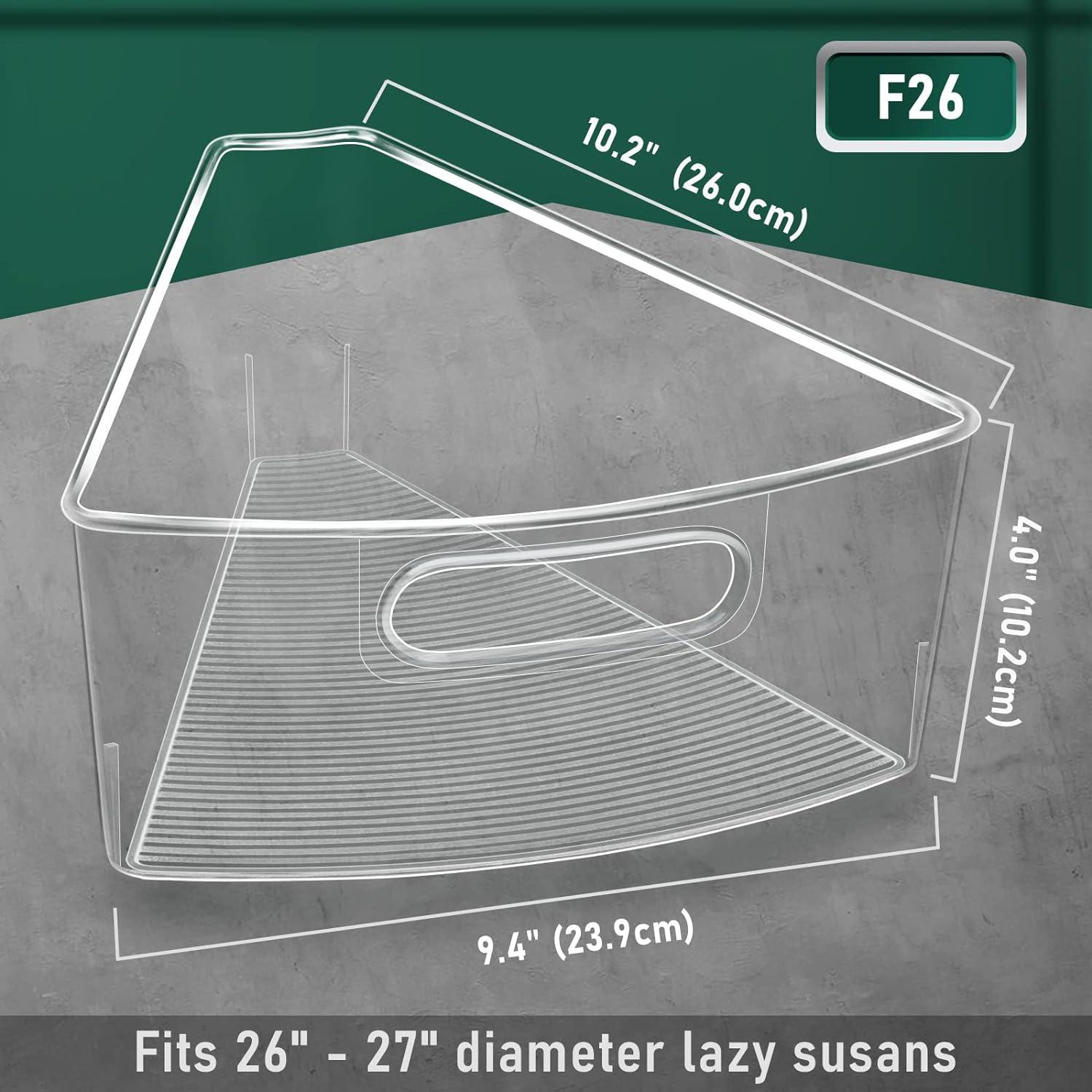 Bins Organizador Gabinete Lazy Susan 26 cm Plástico 6 Pzas