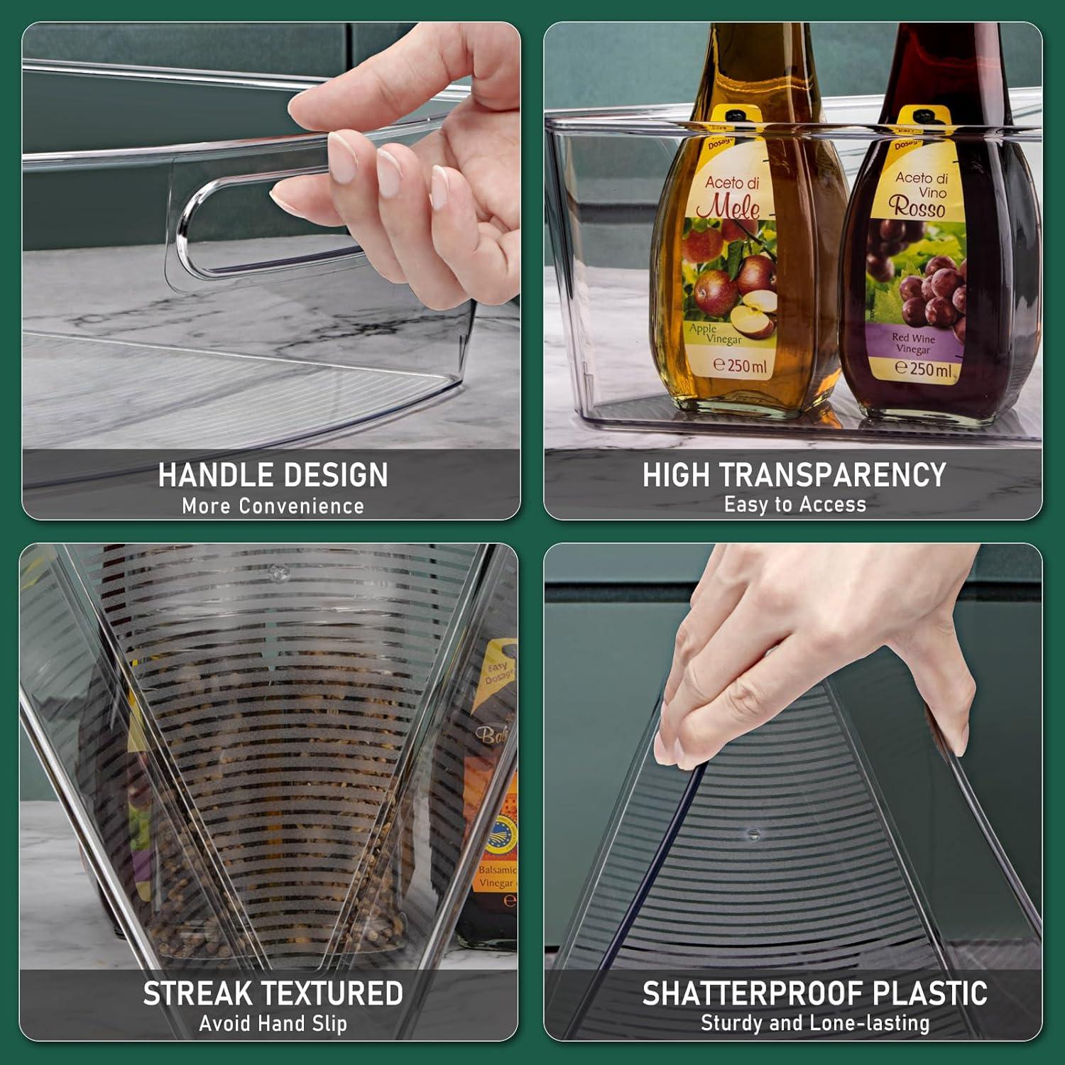 Bins Organizador Gabinete Lazy Susan 26 cm Plástico 6 Pzas