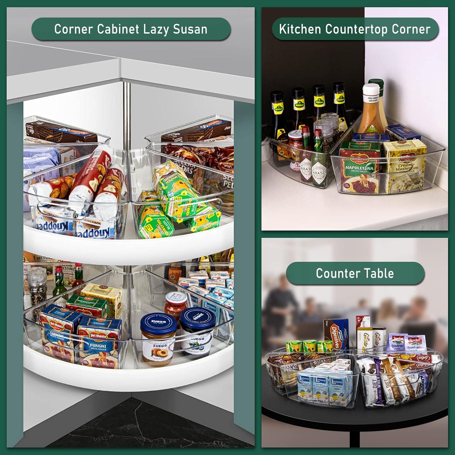 Bins Organizador Gabinete Lazy Susan 26 cm Plástico 6 Pzas