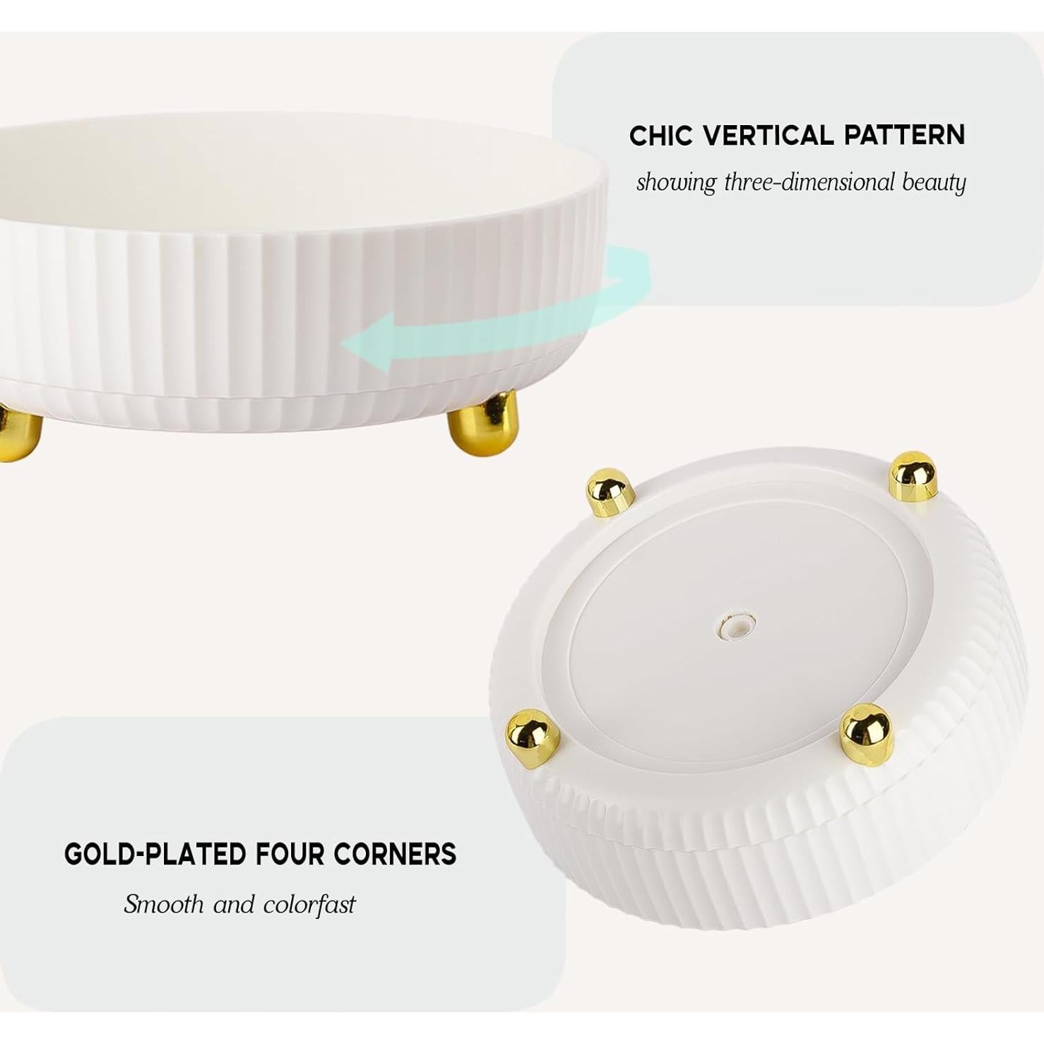 Organizador de Perfume Anyoifax Giratorio 23 cm Blanco