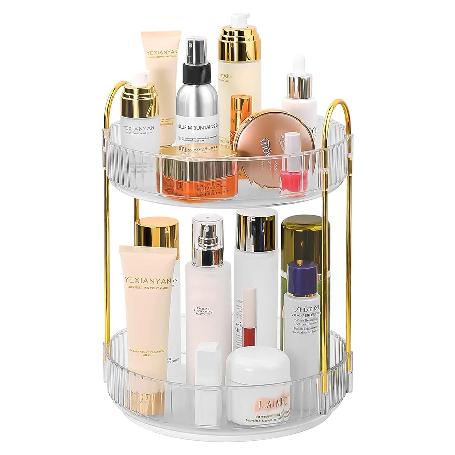 Organizador de Maquillaje Giratorio 360 LazyBison 2 Niveles