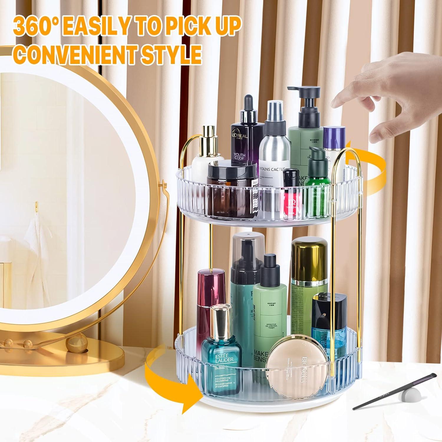 Organizador de Maquillaje Giratorio 360 LazyBison 2 Niveles