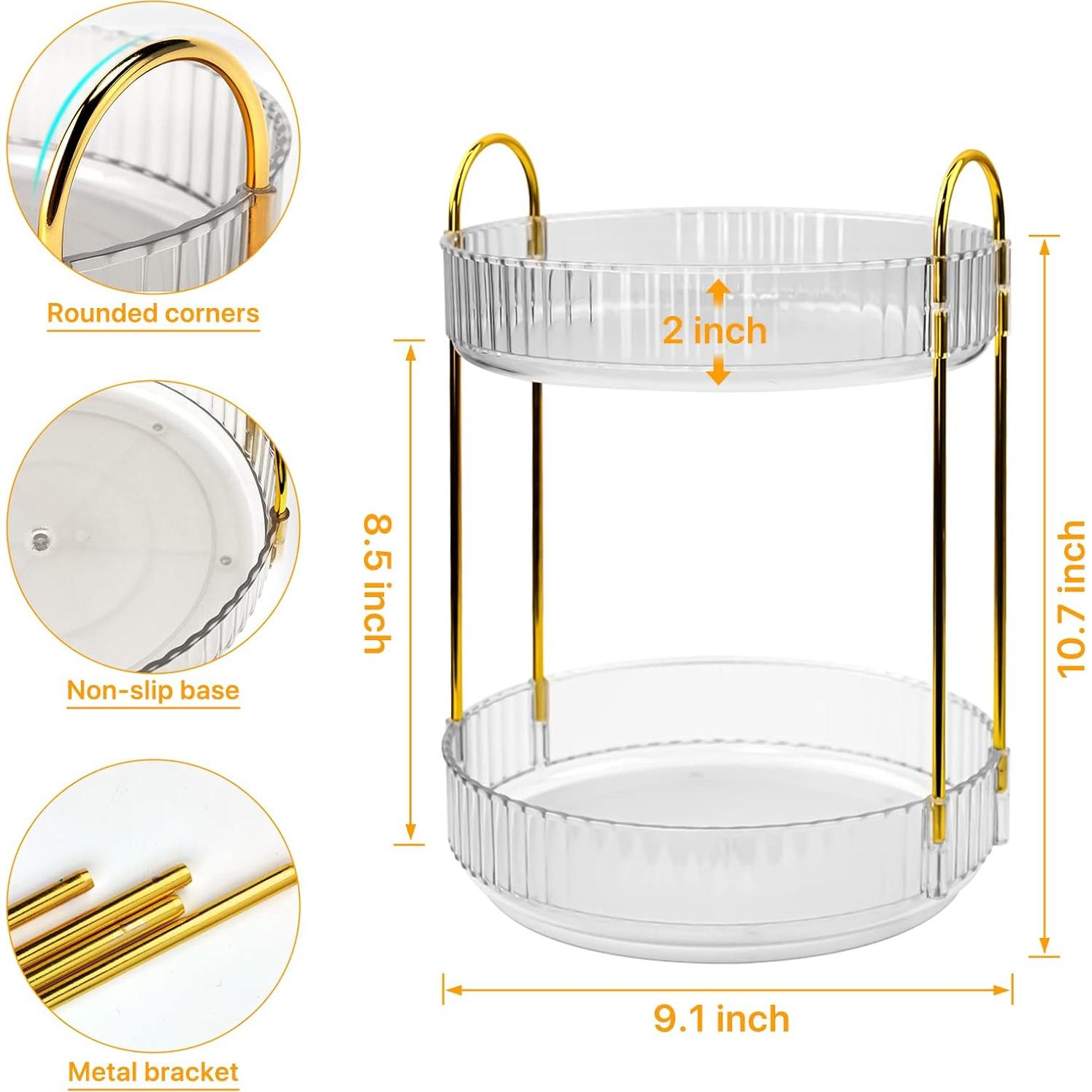 Organizador de Maquillaje Giratorio 360 LazyBison 2 Niveles