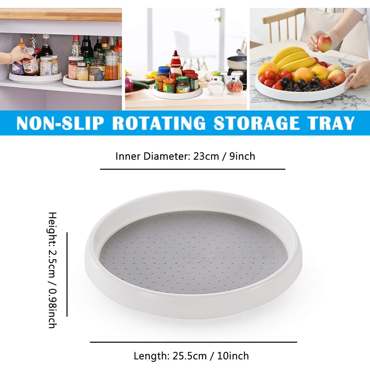 Organizador Giratorio Antideslizante Roninkier 10 cm - Paquete de 2