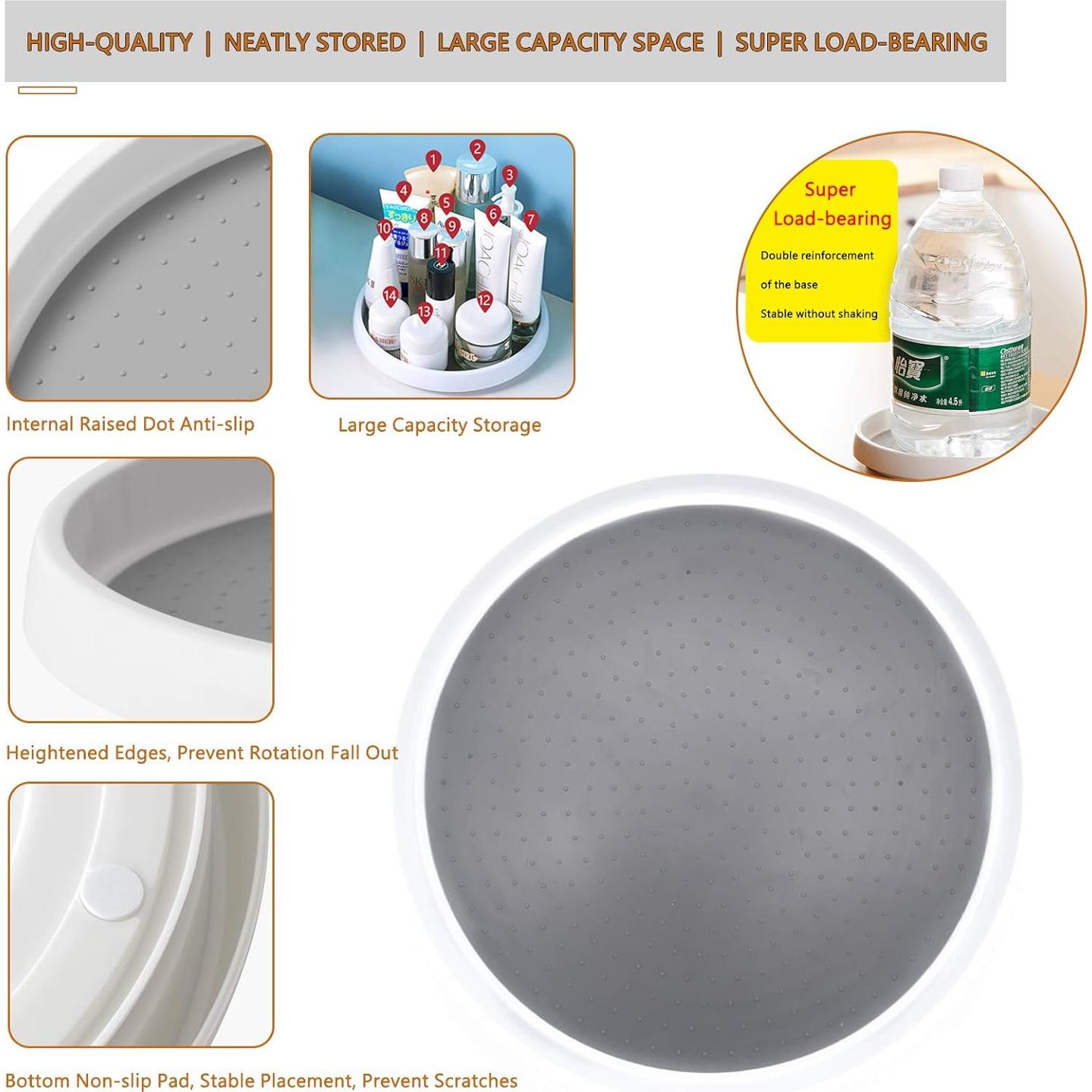 Organizador Giratorio Antideslizante Roninkier 10 cm - Paquete de 2