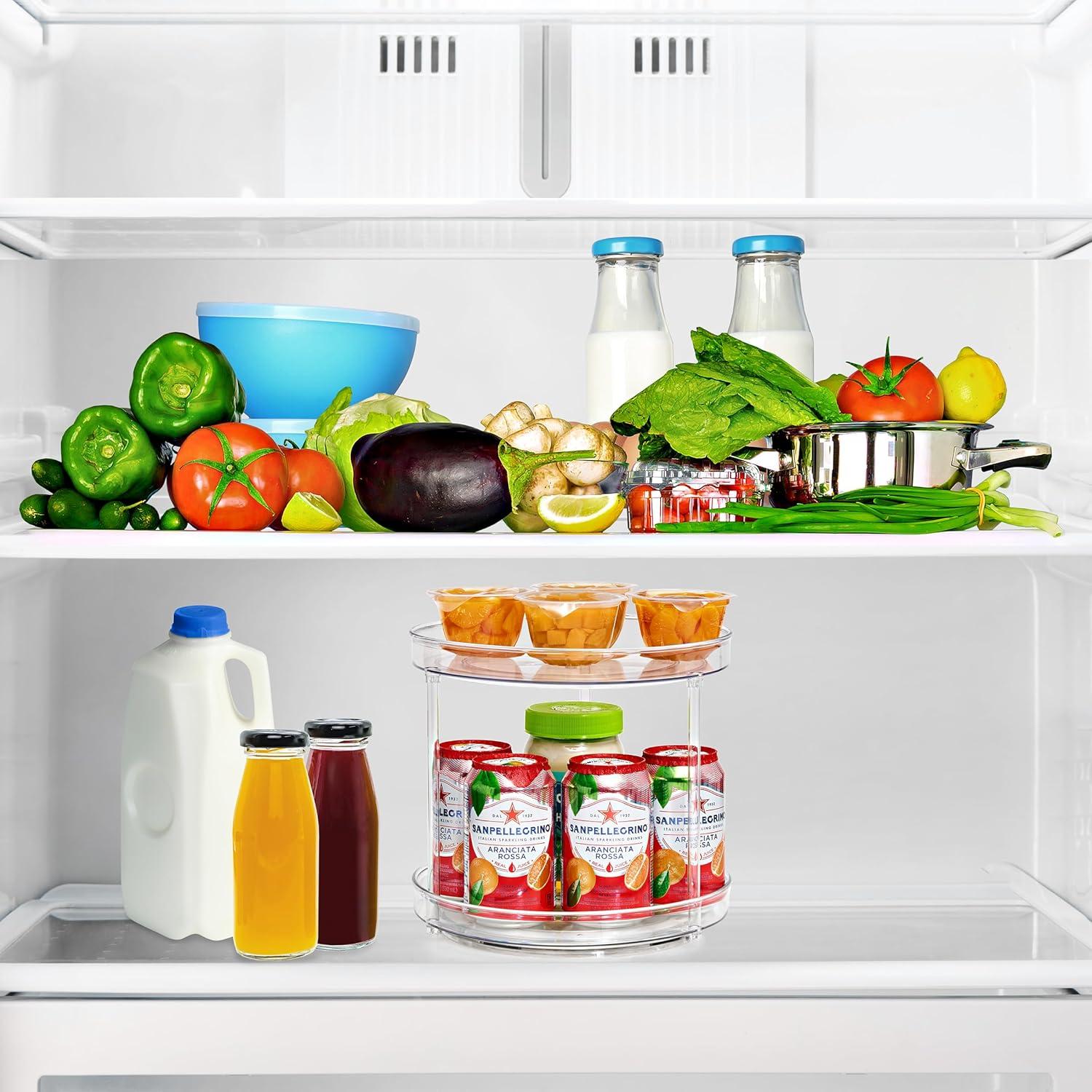 Organizador Giratorio Sorbus 23.5 cm 2 Niveles Claro